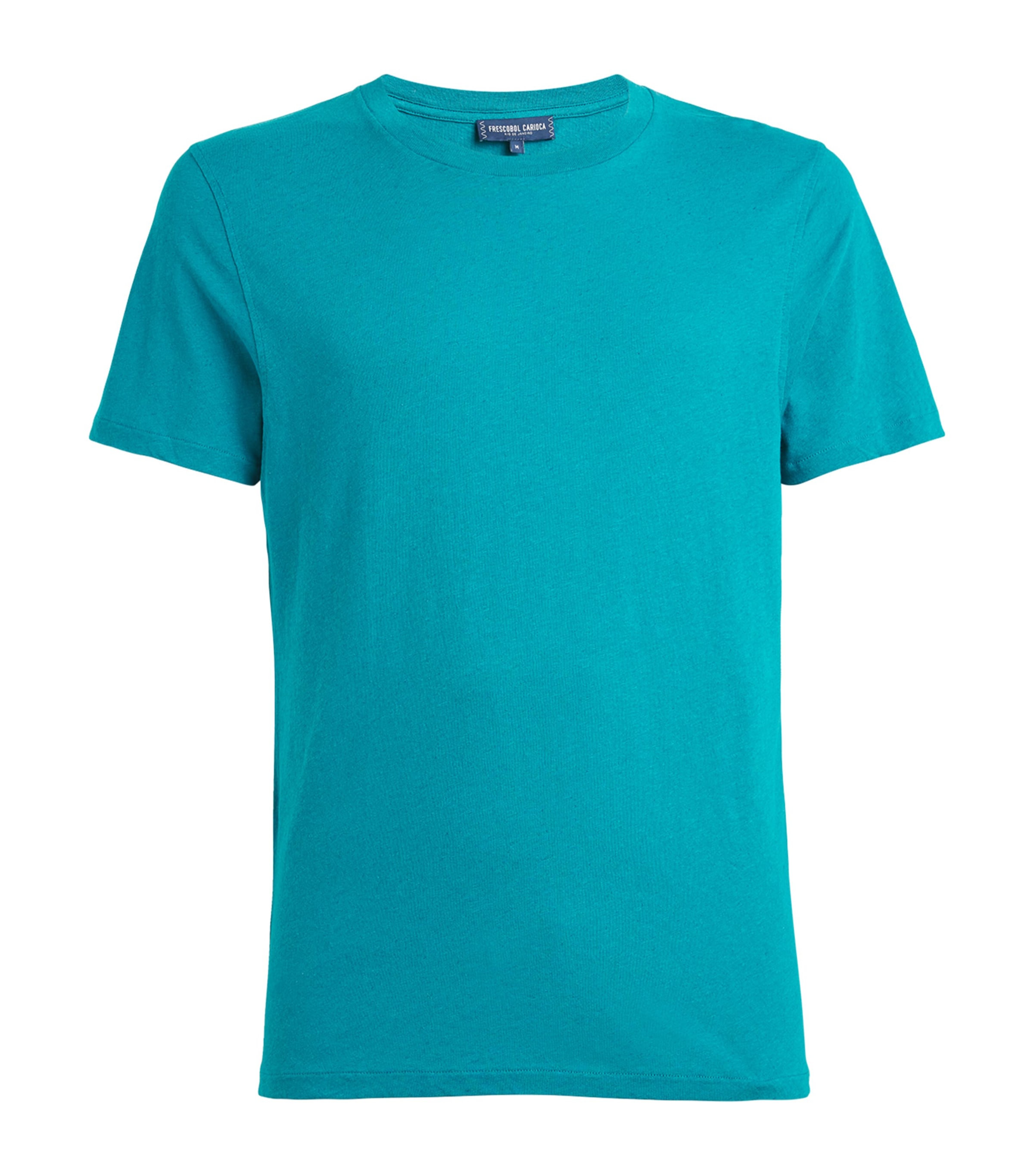 Frescobol Carioca Linen-cotton Lucio T-shirt In Blue