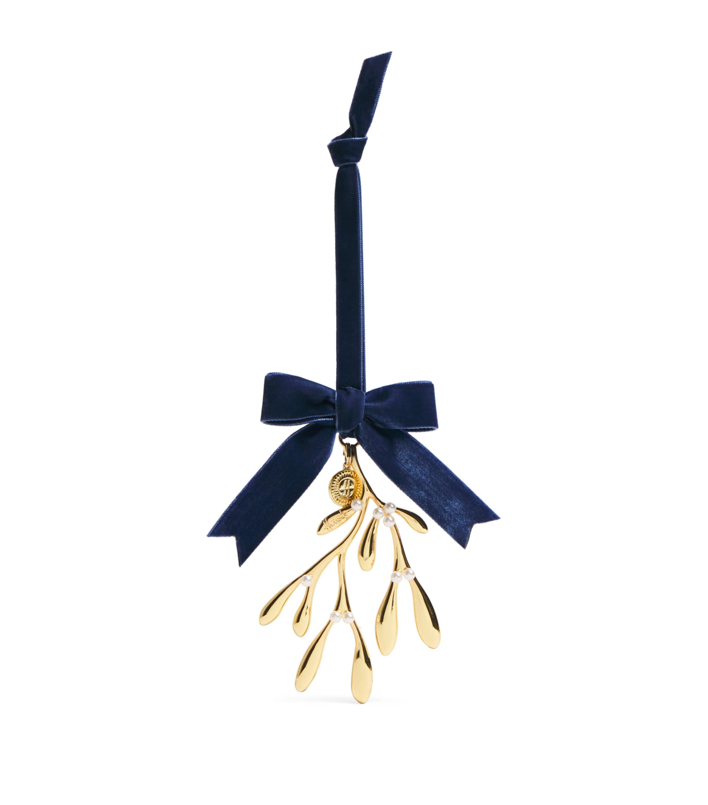 Harrods Mistletoe Tree Decoration Gold Image 1