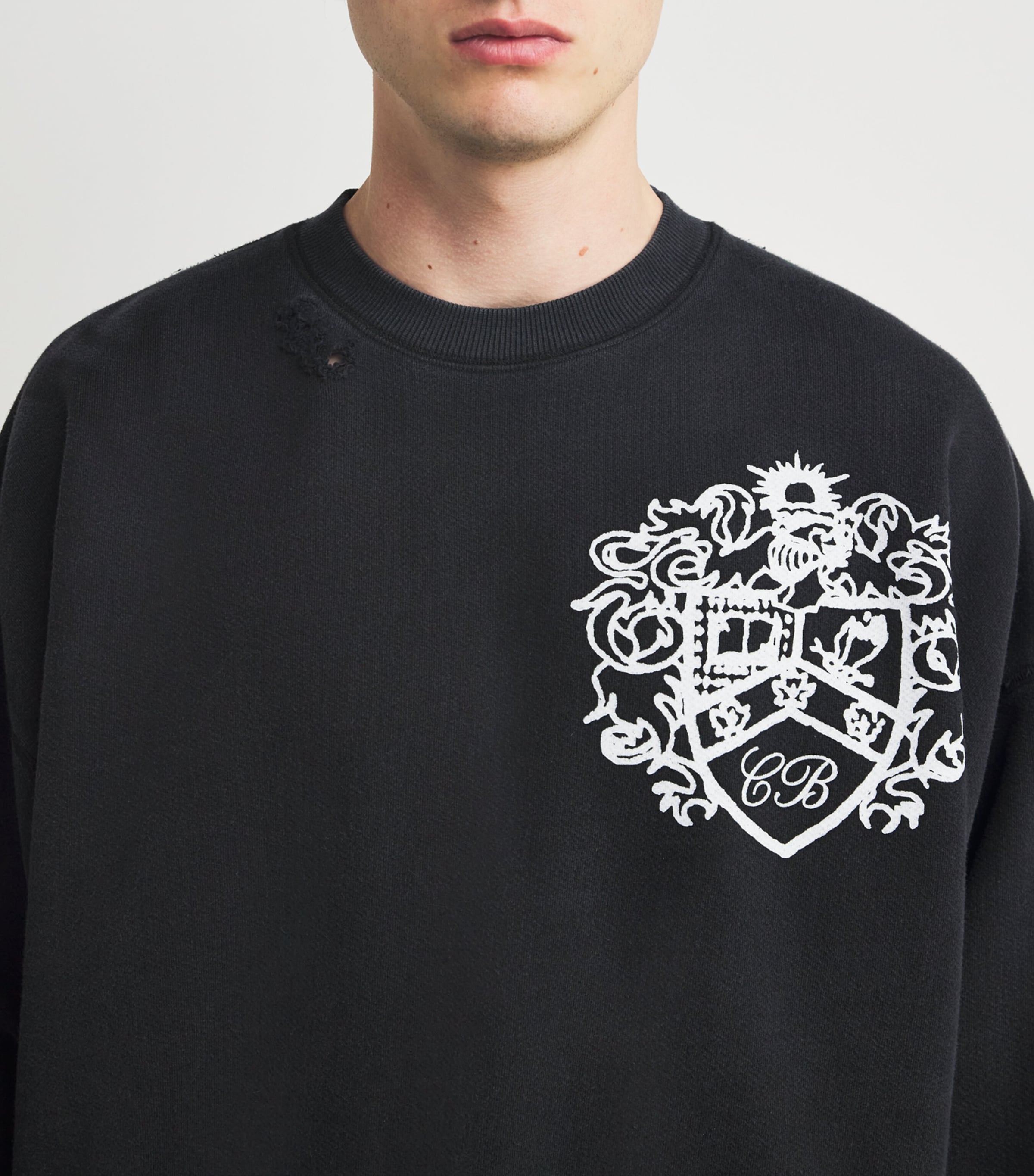 Collegiate Crest Sweatshirt 001 VINTAGE BLACK Image 6