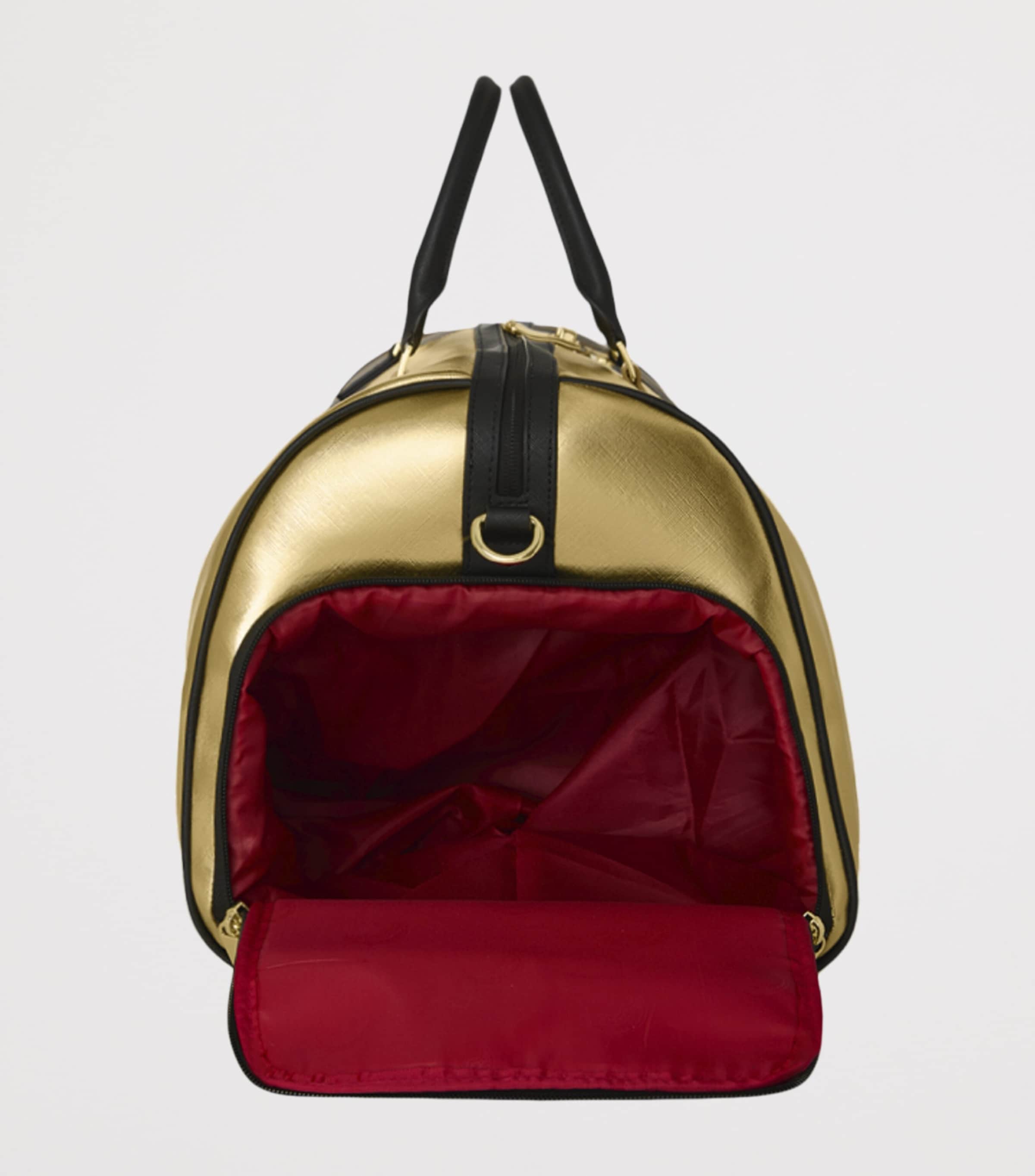 Sprayground Sharks In Paris Gold Drip Holdall Gold Image 7