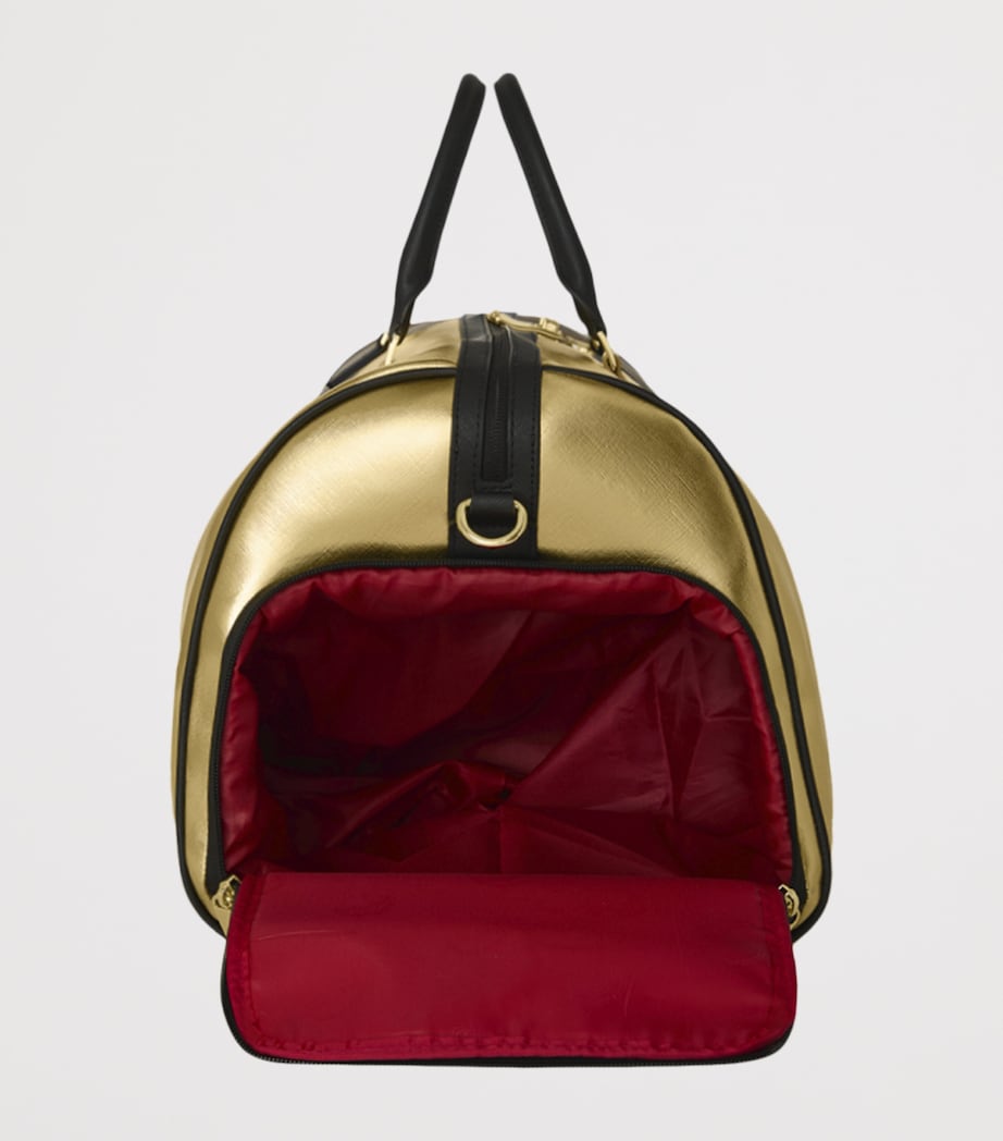 Sprayground Sharks In Paris Gold Drip Holdall Gold Image 7