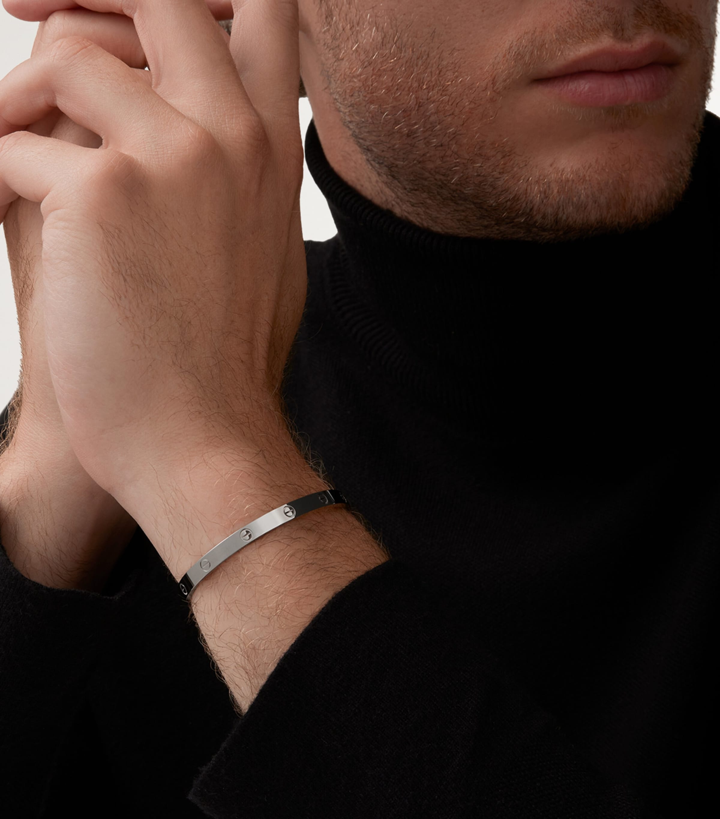 LOVE Medium White Gold Bracelet WHITE GOLD Image 10