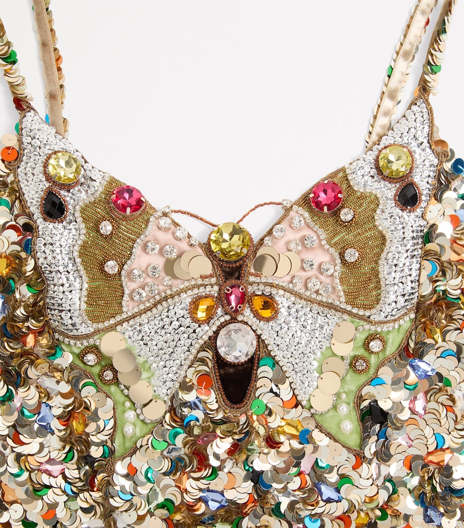 Valentino Womens Embellished Maxi Dress Image 7