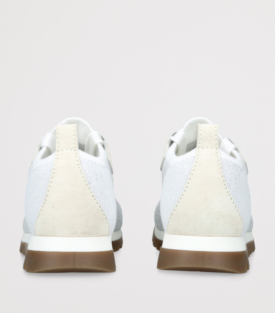 Knitted Monili-Embellished Sneakers WHITE/OTH Image 2