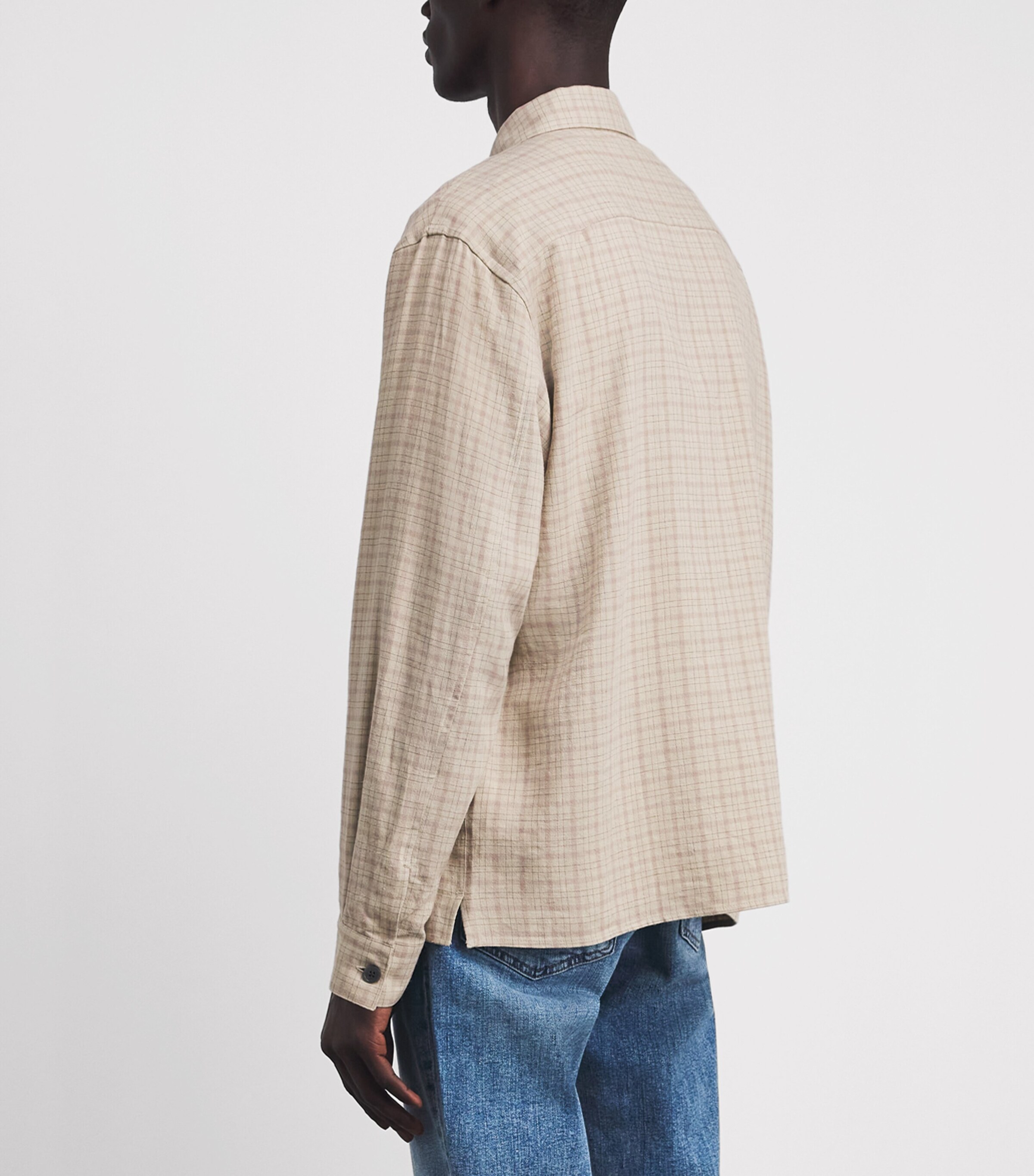 FRAME Mens Plaid Shirt Bepl Image 5
