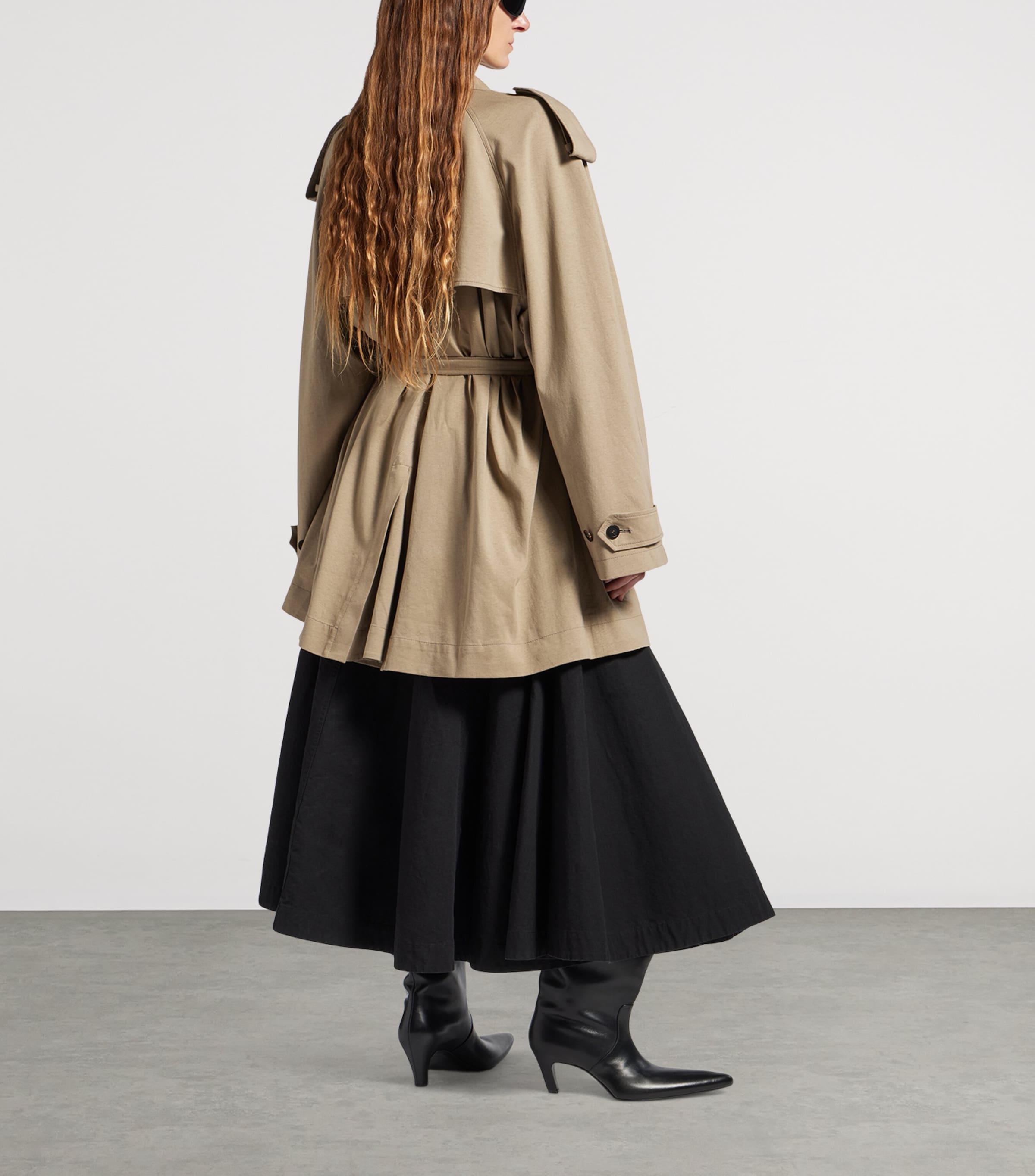 Cotton Cropped Trench Coat 9772 Image 3