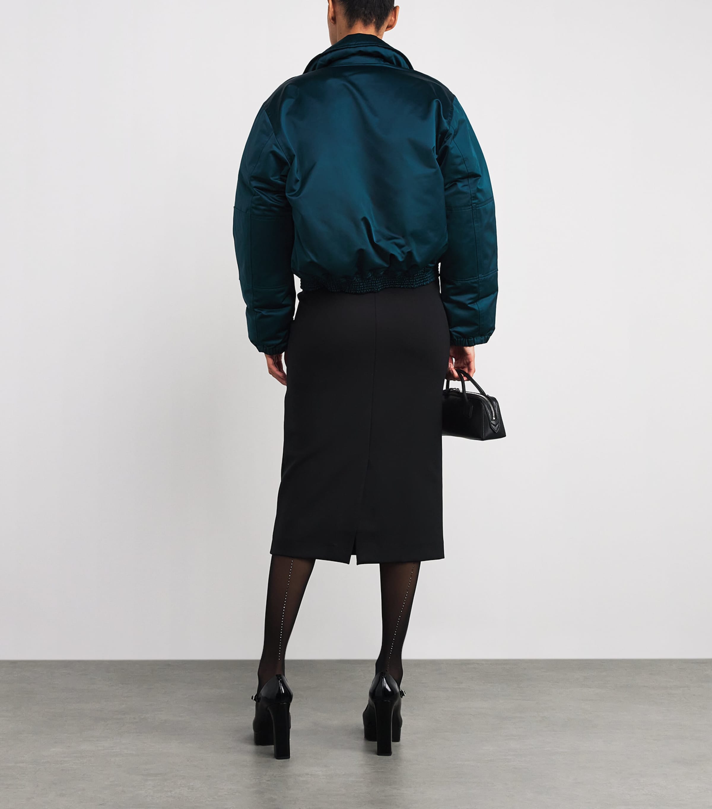 Individual Crystal Seam 20 Tights 8361 BLACK/JET Image 4