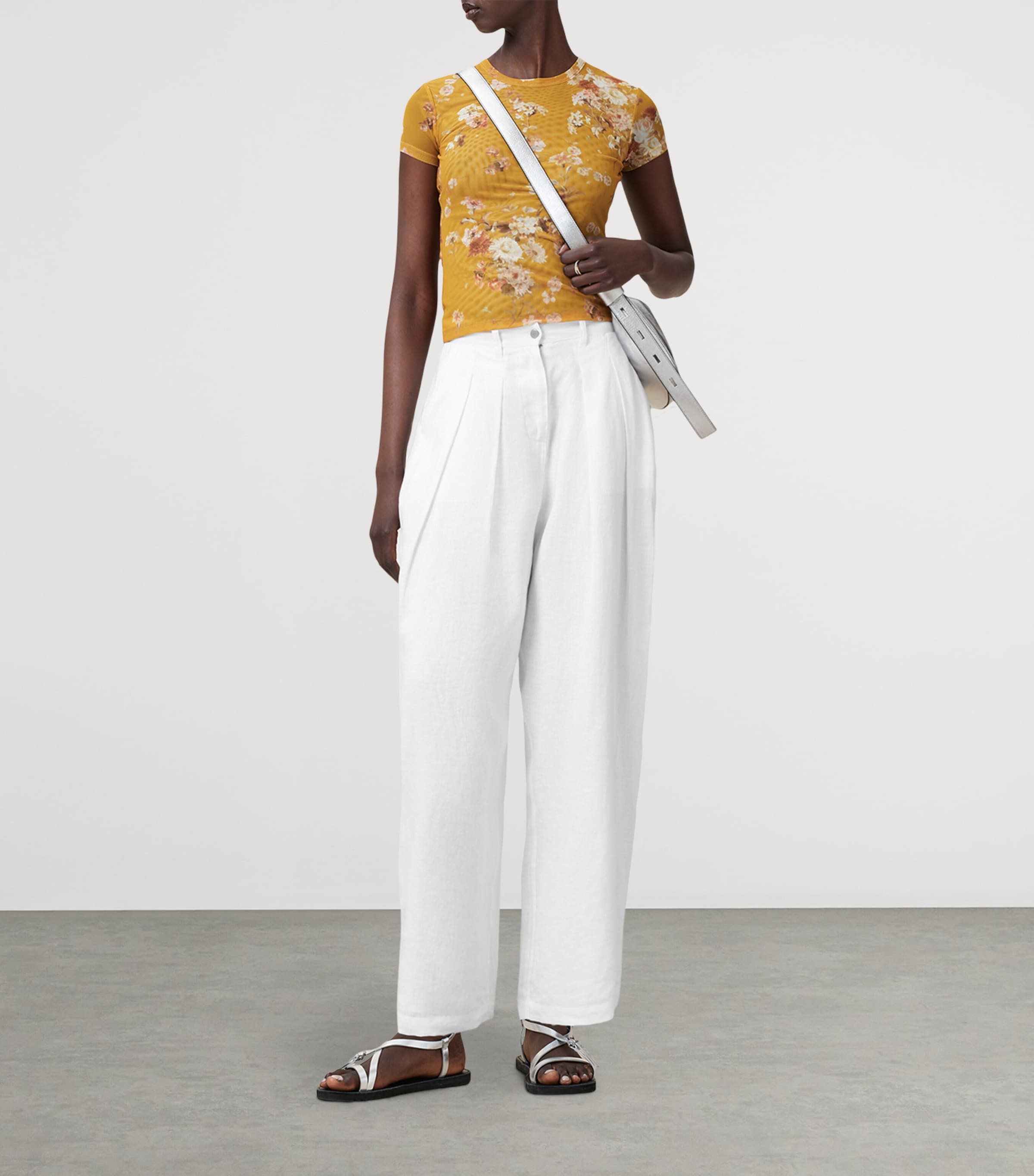 Mesh Floral Ellie T-Shirt ARMADA DEEP YELLOW Image 2