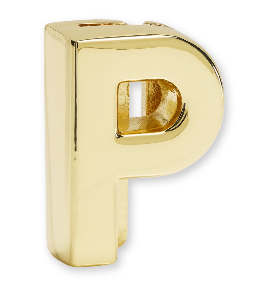 Gold-Plated P Notebook Charm GOLD Image 3
