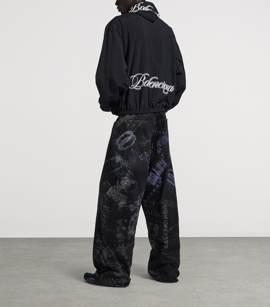 Washed Crayon Wide-Leg Jeans 1037 Image 3