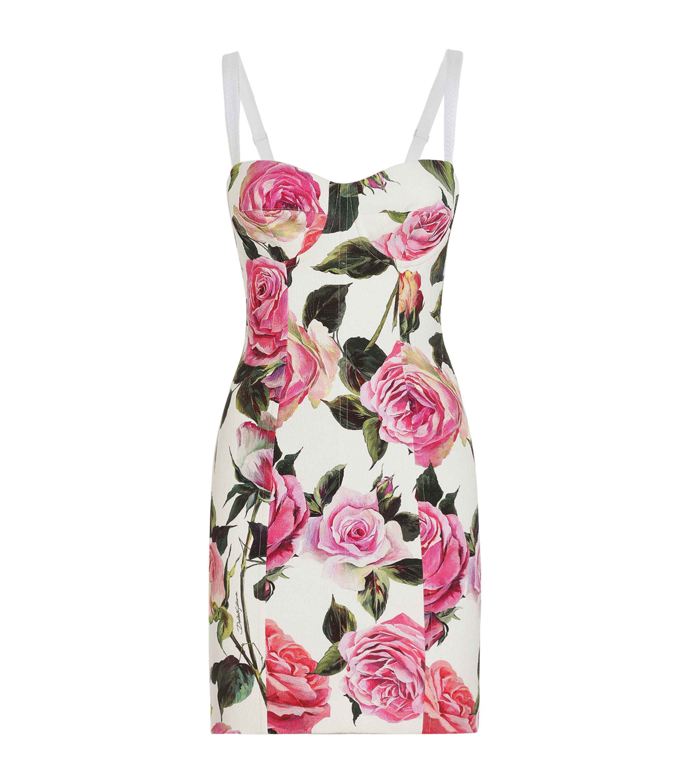 Dolce & Gabbana Floral-print Cotton-blend Cloqué Mini Dress