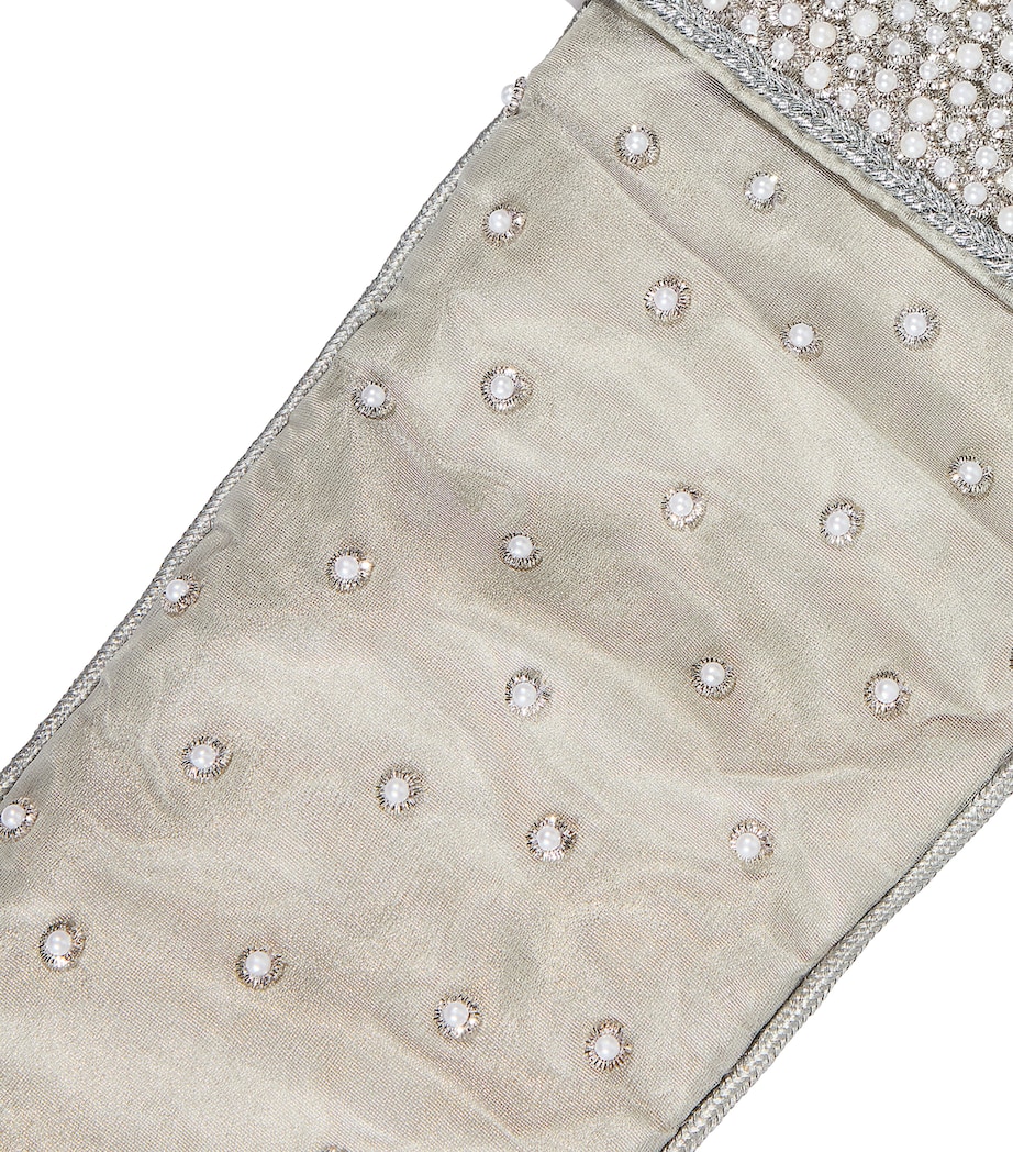 Embellished Stocking Tree Decoration SILVER Image 2