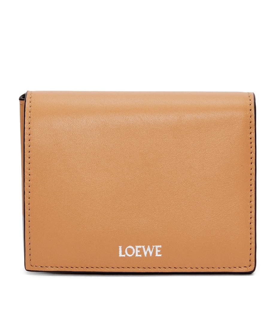 LOEWE Calfskin Folded Wallet Warm Desert/black Image 1