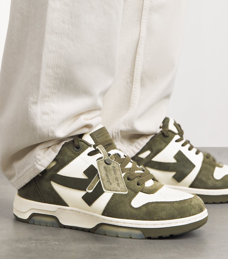 Off-White Suede Out of Office Sneakers Grey Mid Image 2