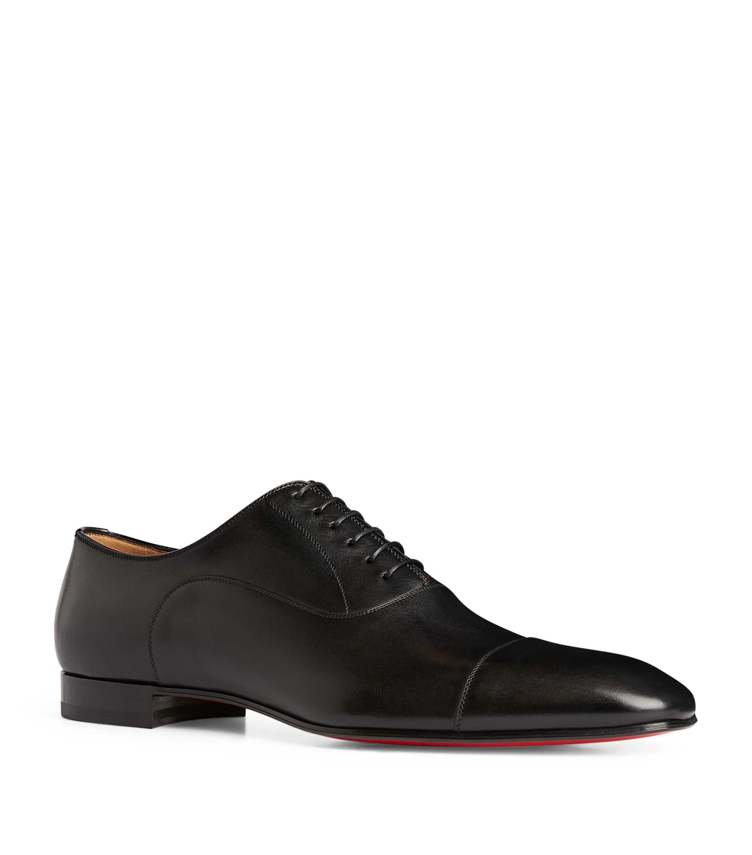 Christian Louboutin Greggo Calfskin Oxford Shoes In Black