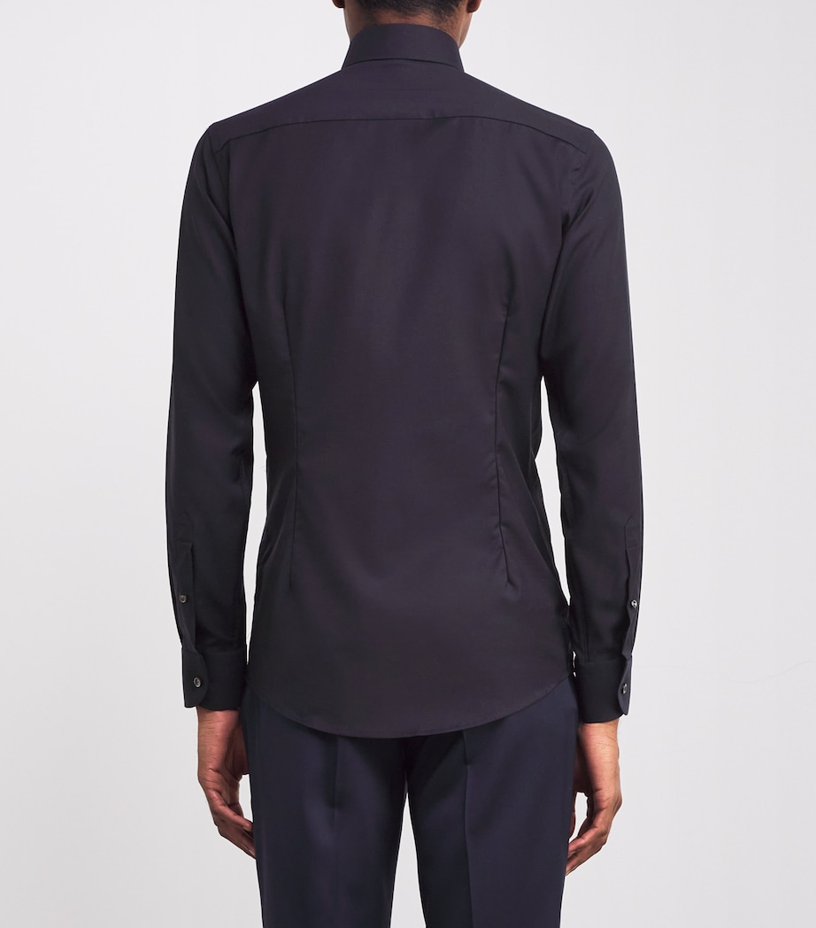Virgin Wool-Cashmere Shirt 28 NAVY BLUE Image 4