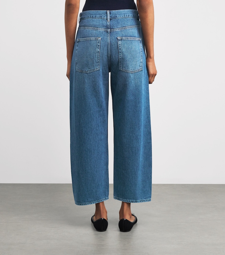 Barrel-Leg Jeans MID BLUE WASH Image 4