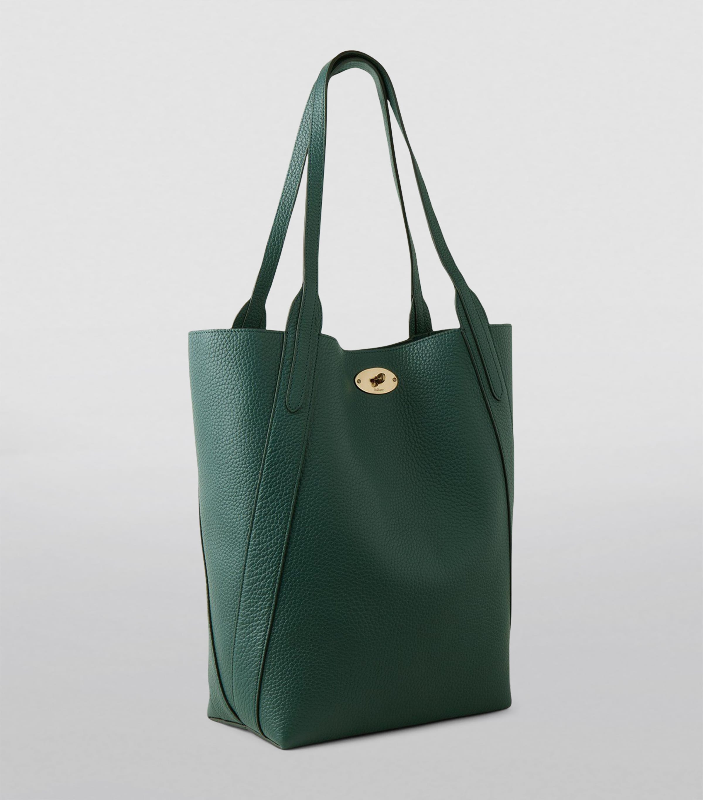 Leather North South Bayswater Tote Bag MULBERRY GREEN Image 4