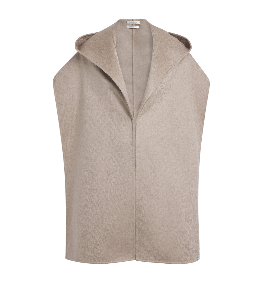 Cashmere Hooded Scarf BEIGE Image 1