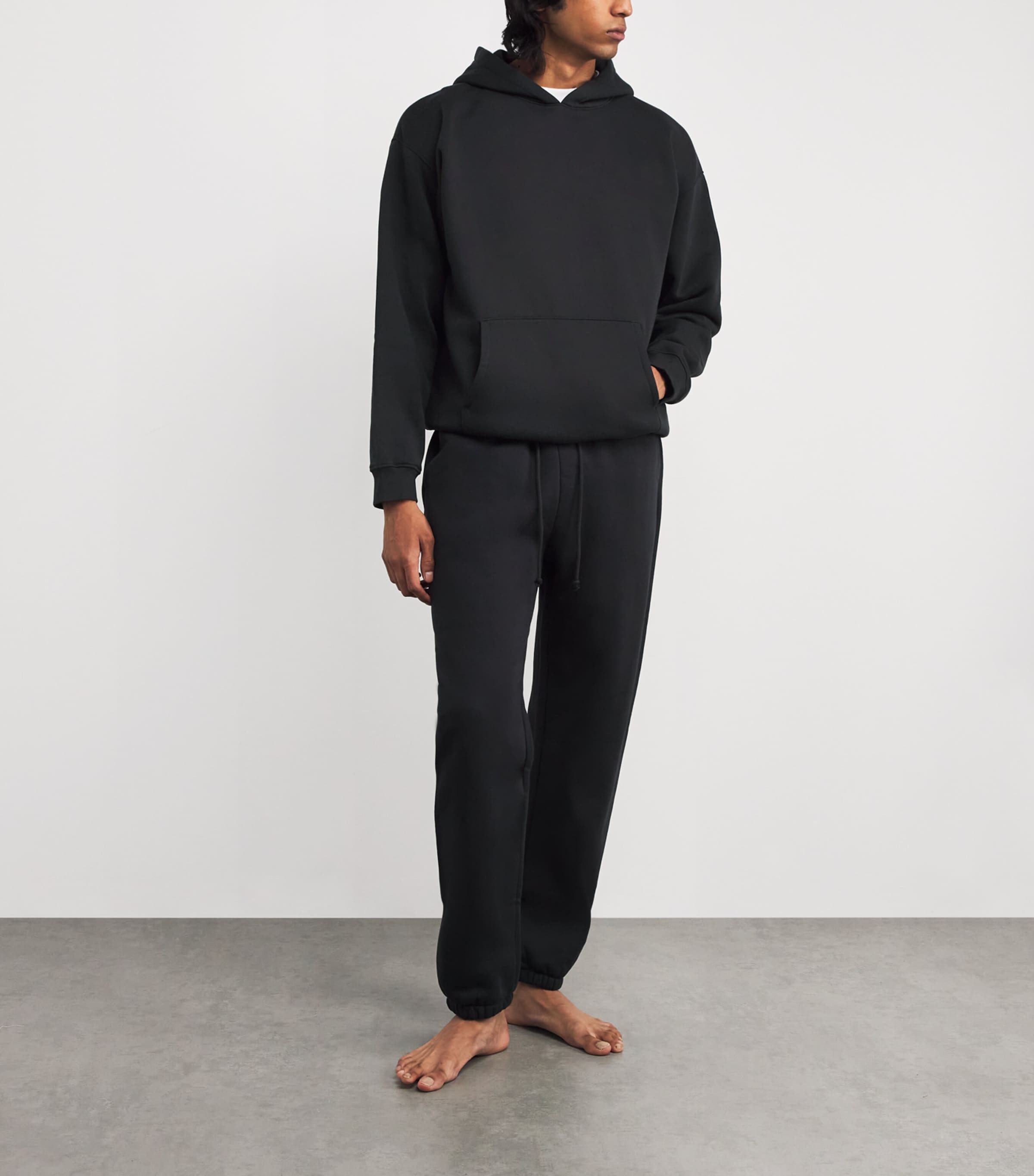 Fleece Lounge Relaxed Hoodie WASHED ONYX Image 2