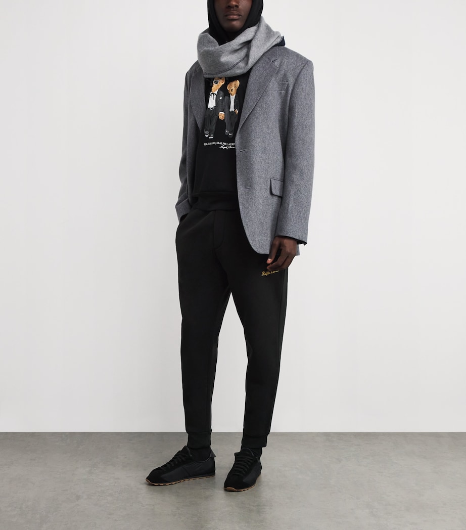 Embroidered Monogram Sweatpants BLACK Image 2