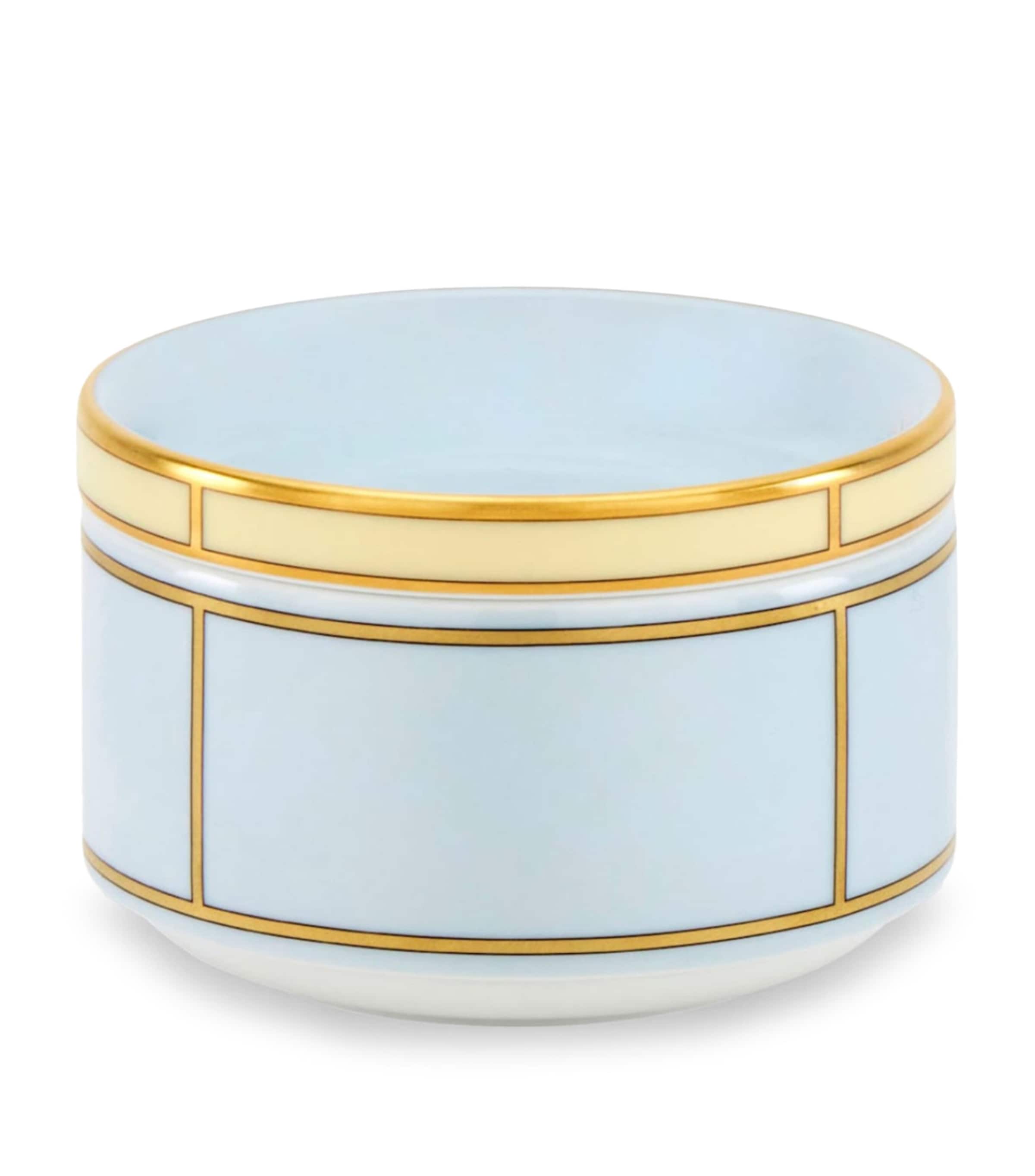 Ginori 1735 Porcelain Colonna Diva Celeste Lidded Sugar Pot