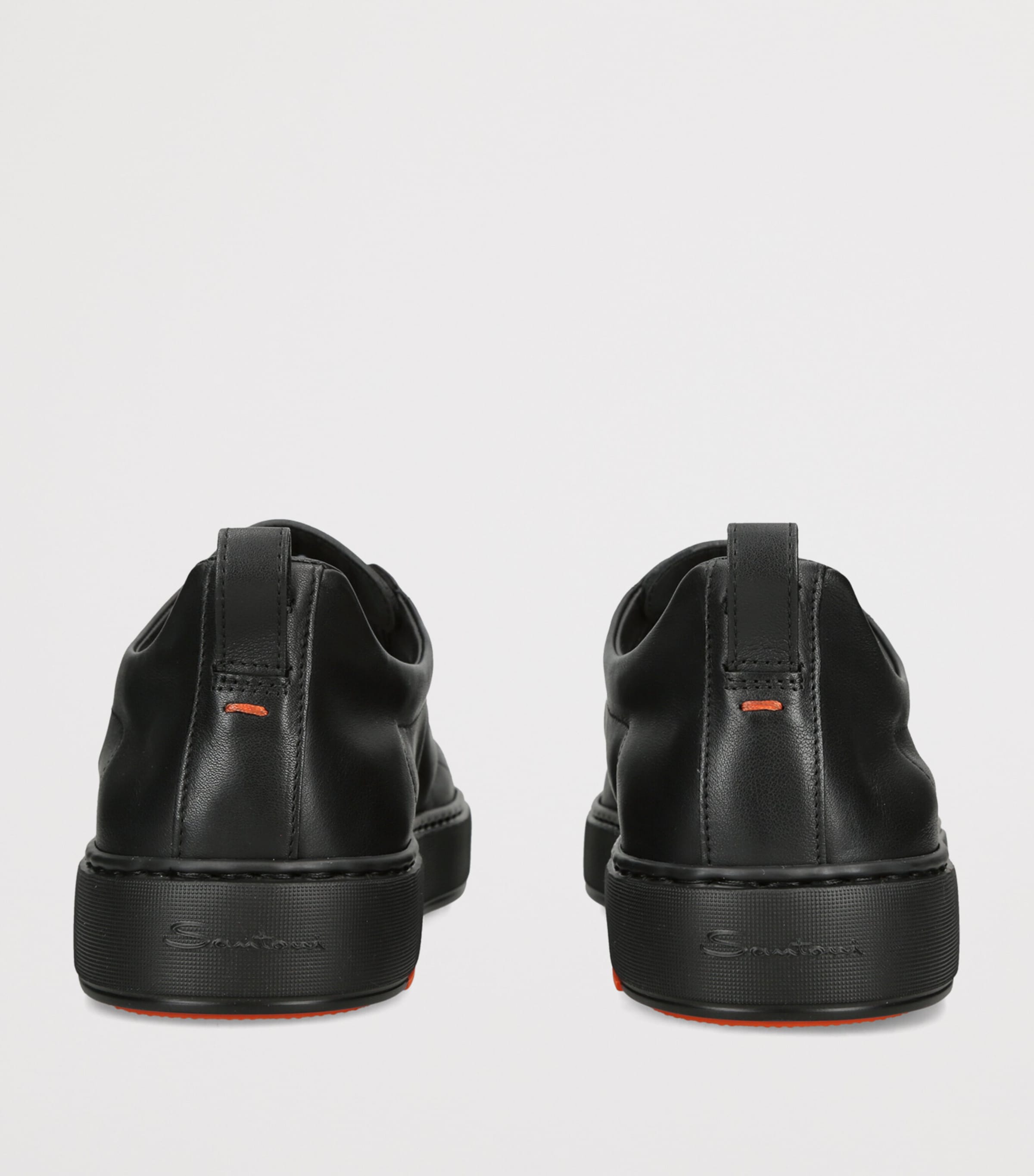 Santoni Leather Victory Sneakers Black Image 4