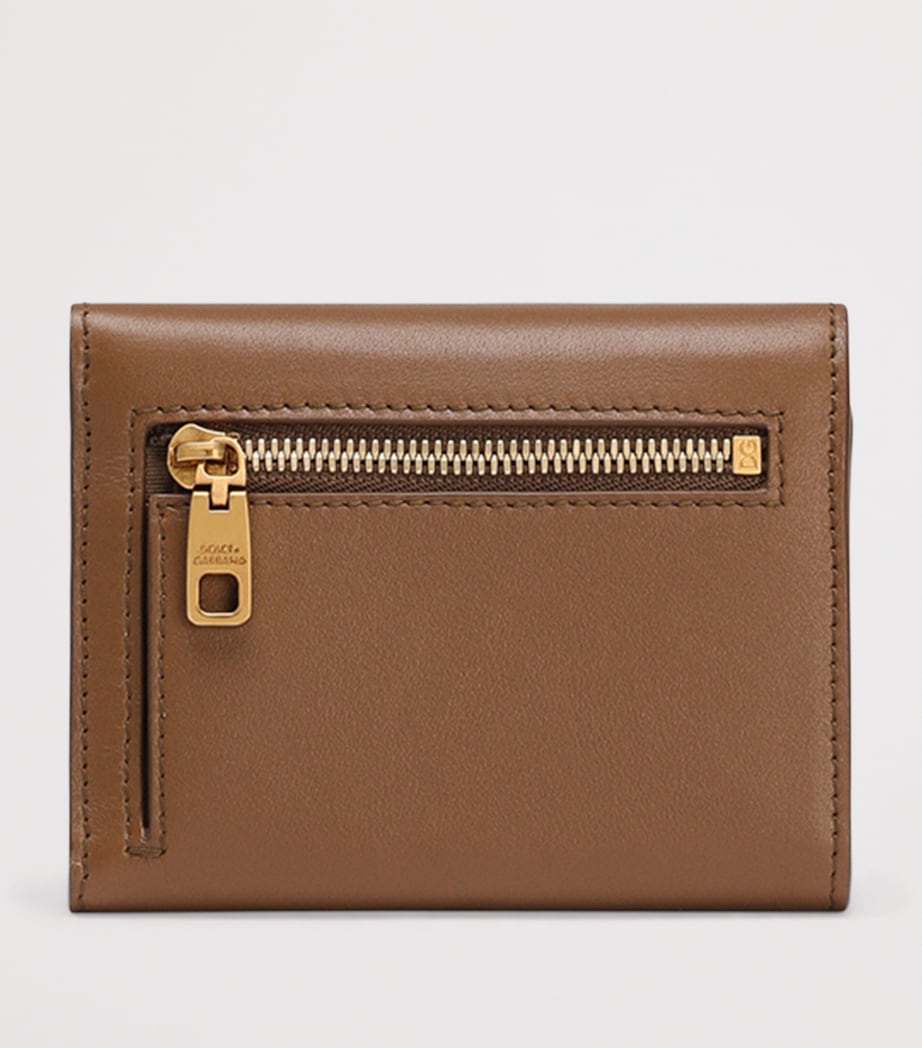 Grained Calfskin French Flap Wallet 8Z093-CARAMELLO Image 3