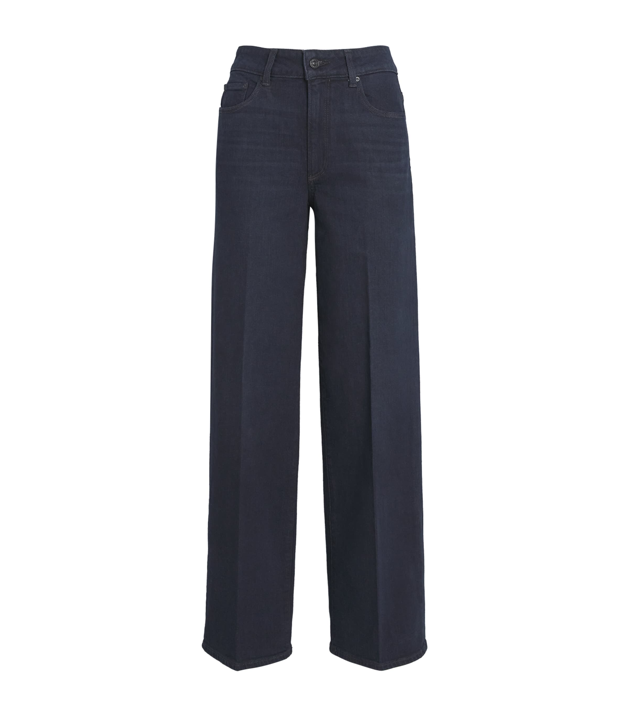Paige Womens Duchess Sasha Wide-leg Denim Jeans In Blue