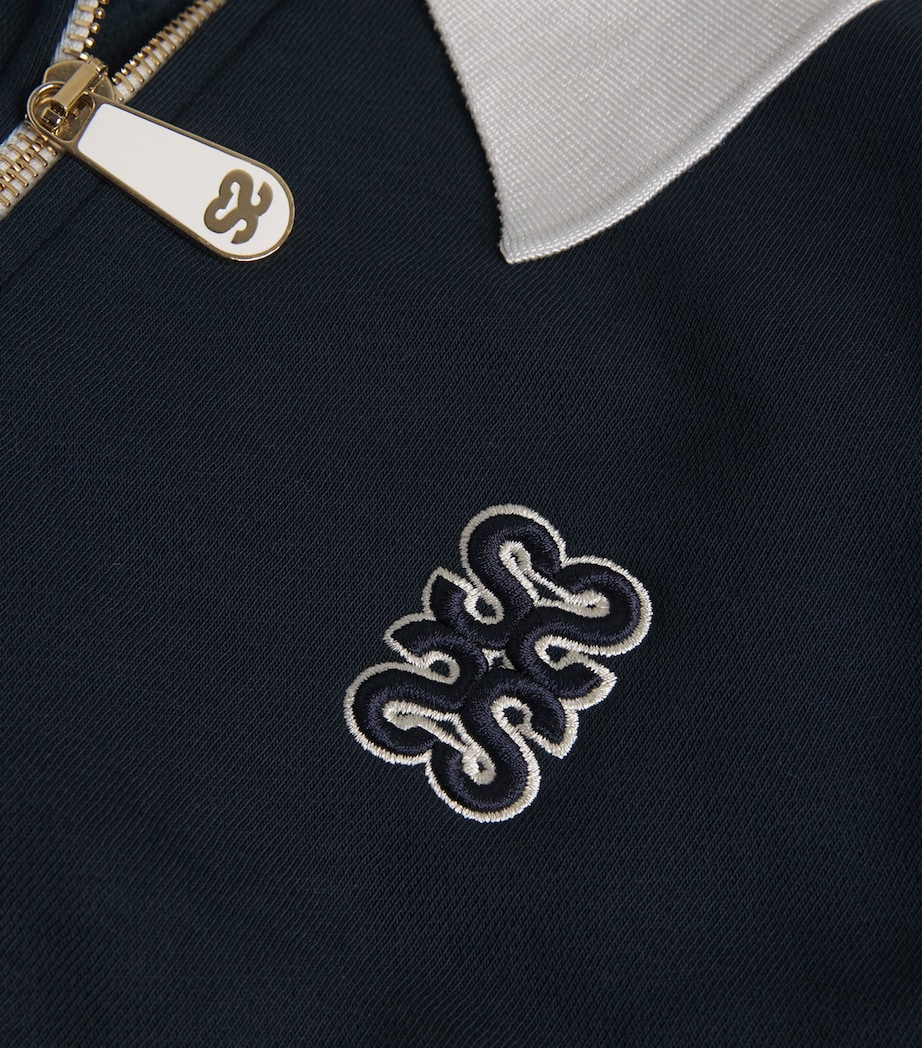 Cropped Dual-Tone Sweatshirt DEEP BLU Image 5