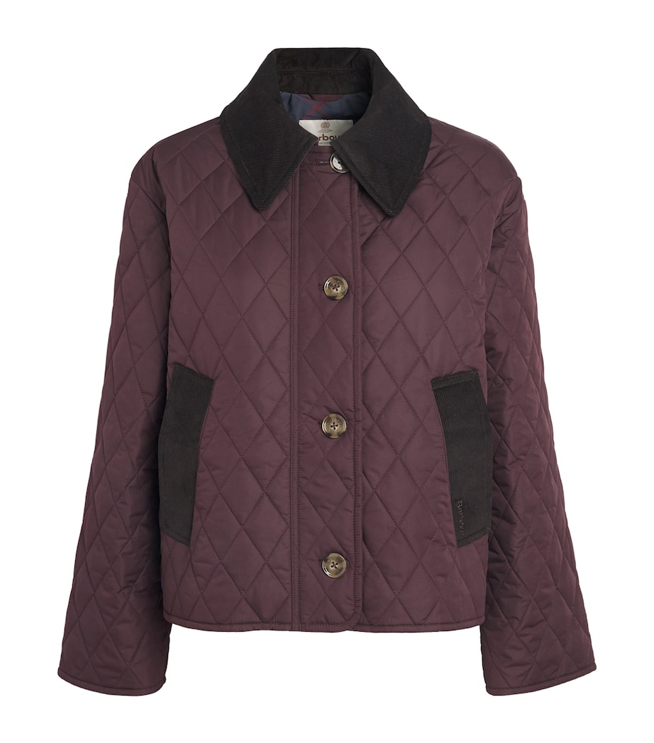 Barbour Womens Quilted Moira Jacket Fig/shadow Classic Image 1