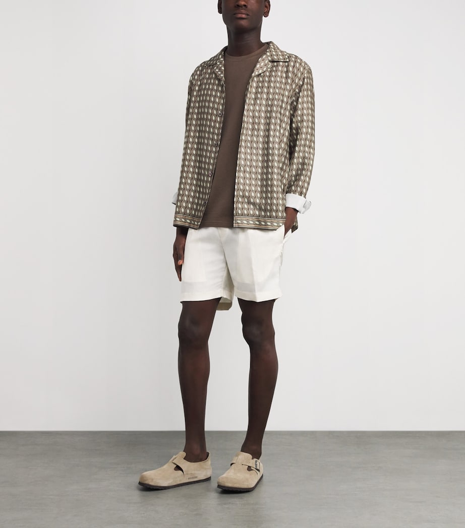 Tencel Moneto Print Shirt KHAKI-03 Image 2