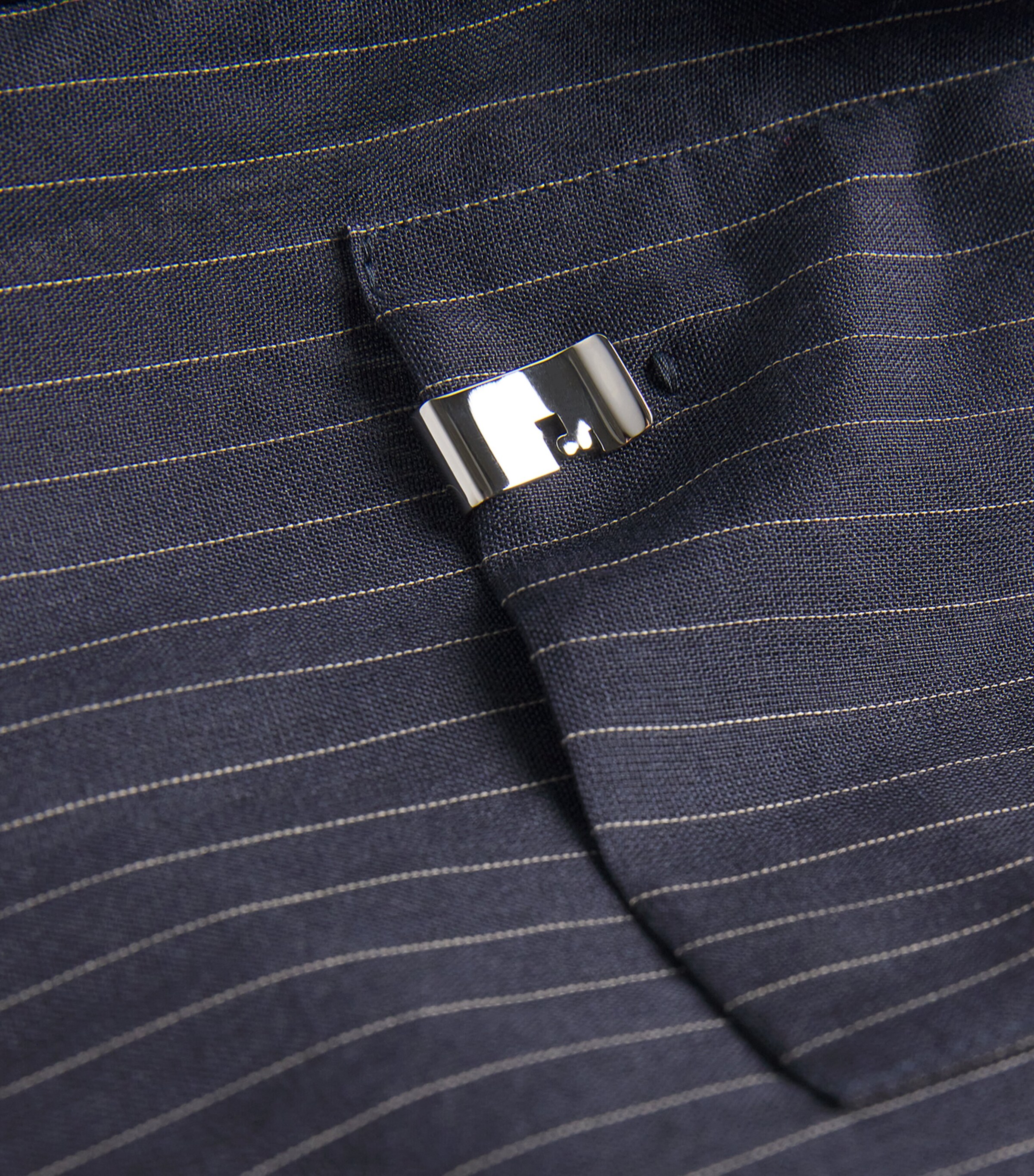 Cotton Striped Shirt 400 NAVY Image 5