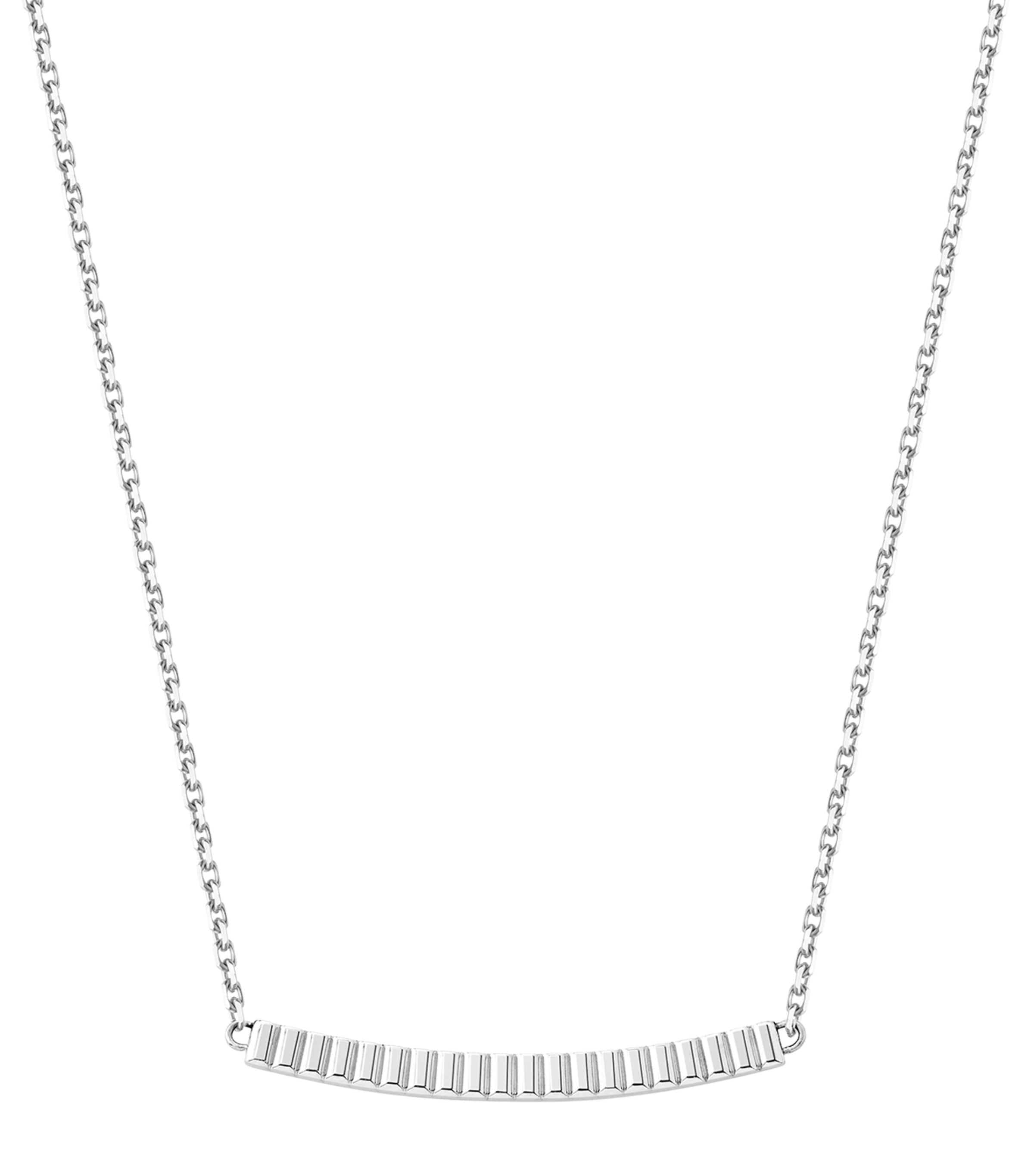 White Gold Quatre Grosgrain Pendant Necklace WHITE GOLD Image 1