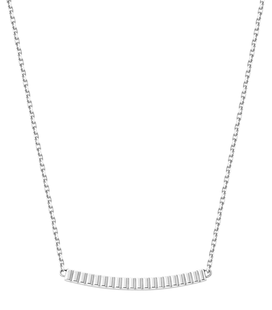 White Gold Quatre Grosgrain Pendant Necklace WHITE GOLD Image 1