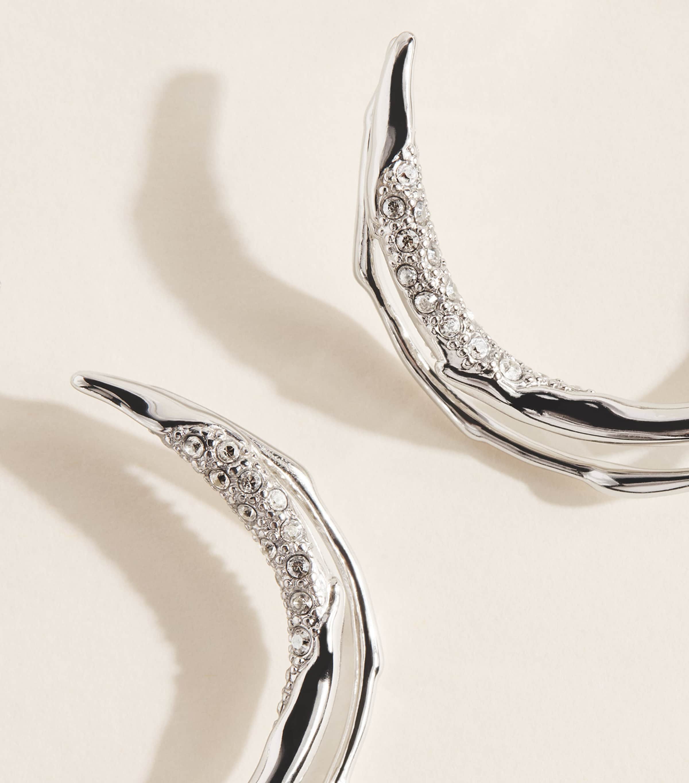 Alexis Bittar Small Solanales Crystal Twist Earrings Crystals Silver Image 5