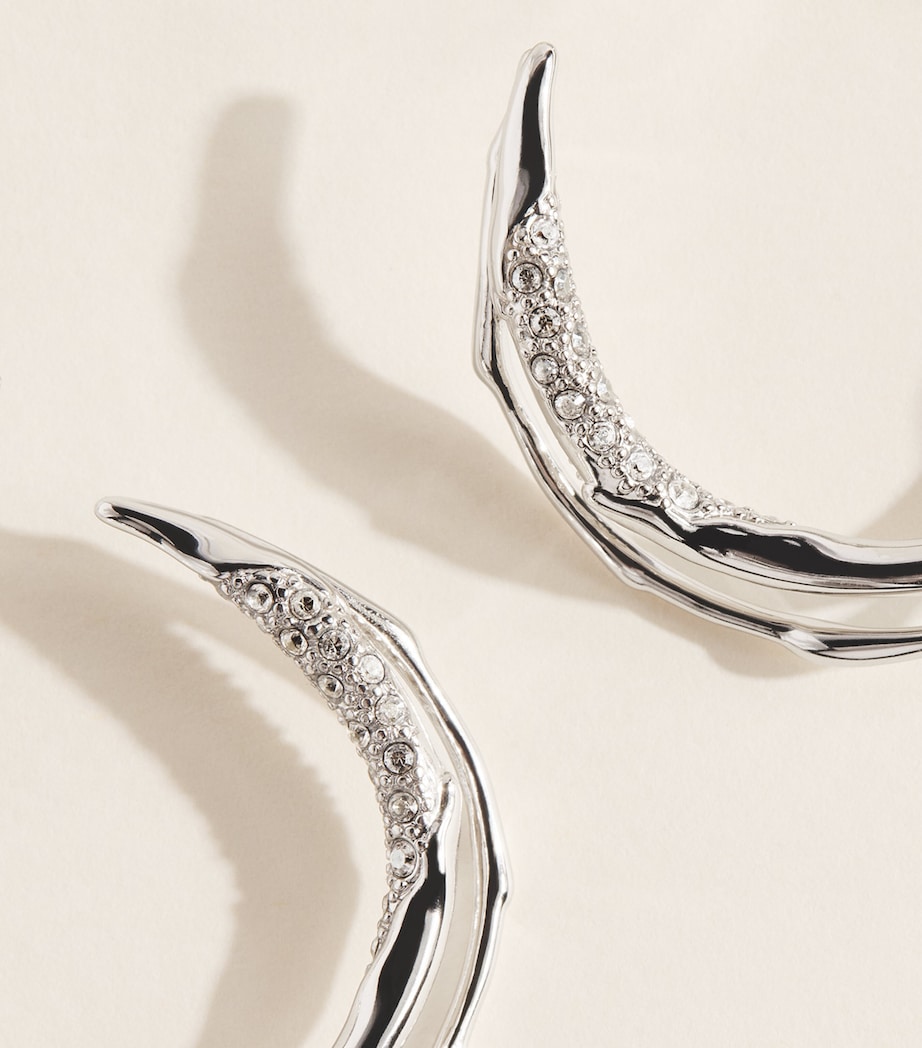 Alexis Bittar Small Solanales Crystal Twist Earrings Crystals Silver Image 5