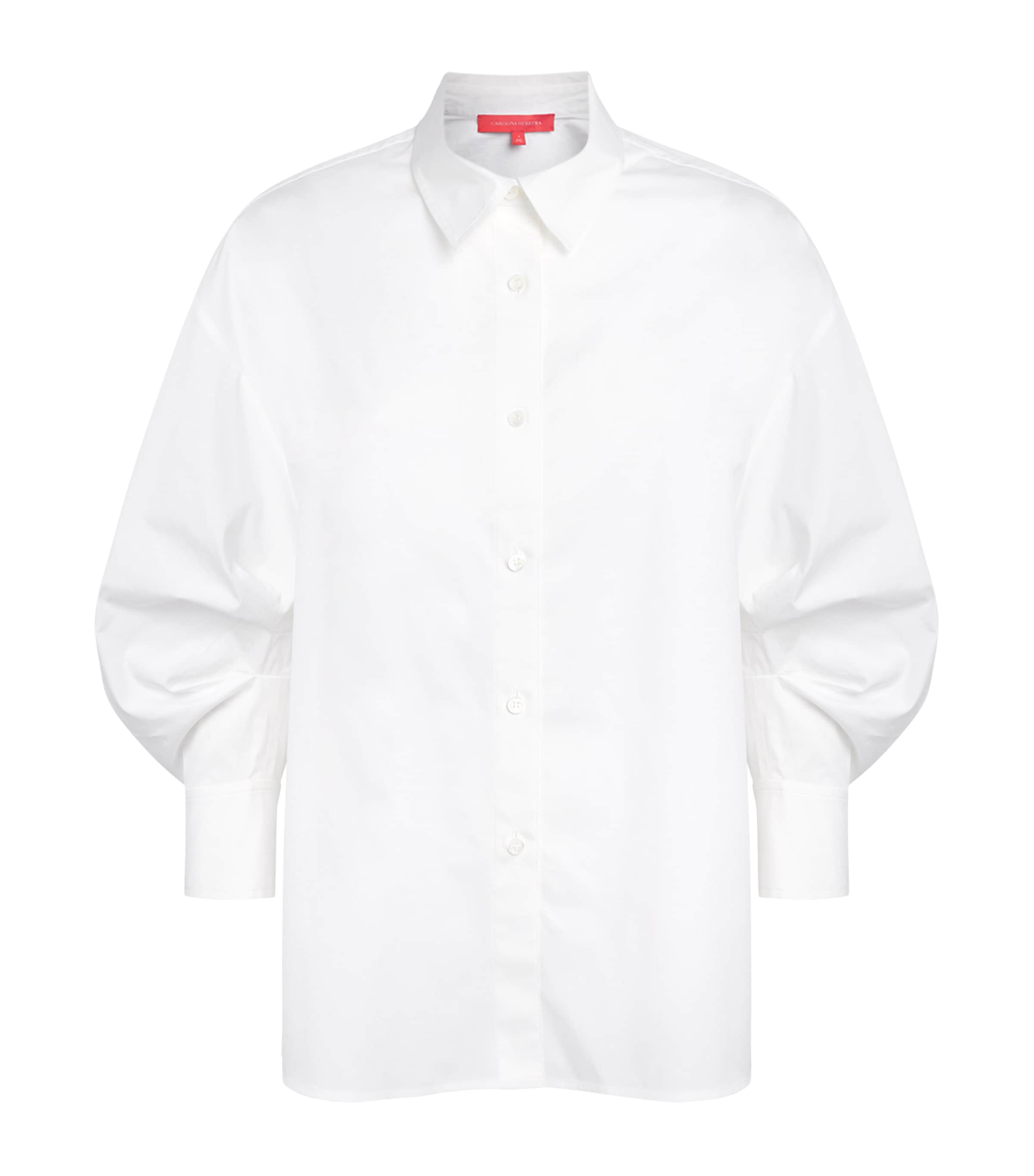 Carolina Herrera Womens Cotton Oversized Clara Shirt White Image 1