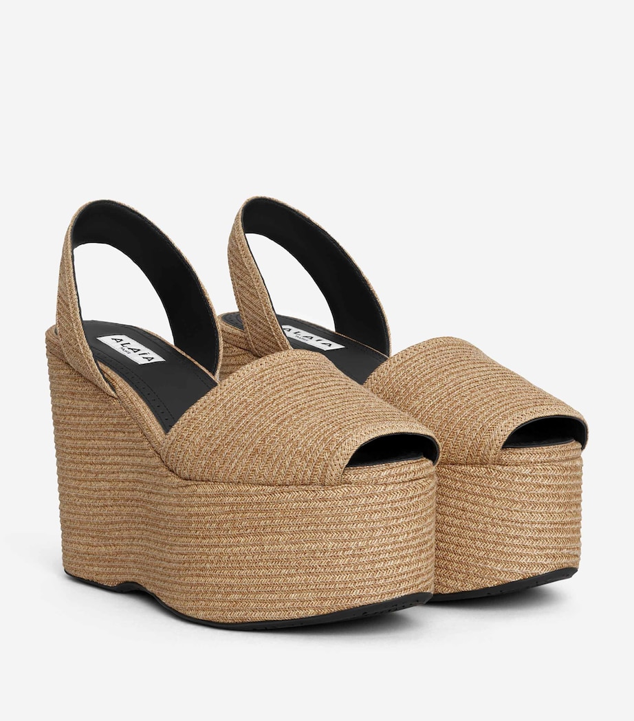 Straw Wedge Sandals 110 NATUREL Image 3