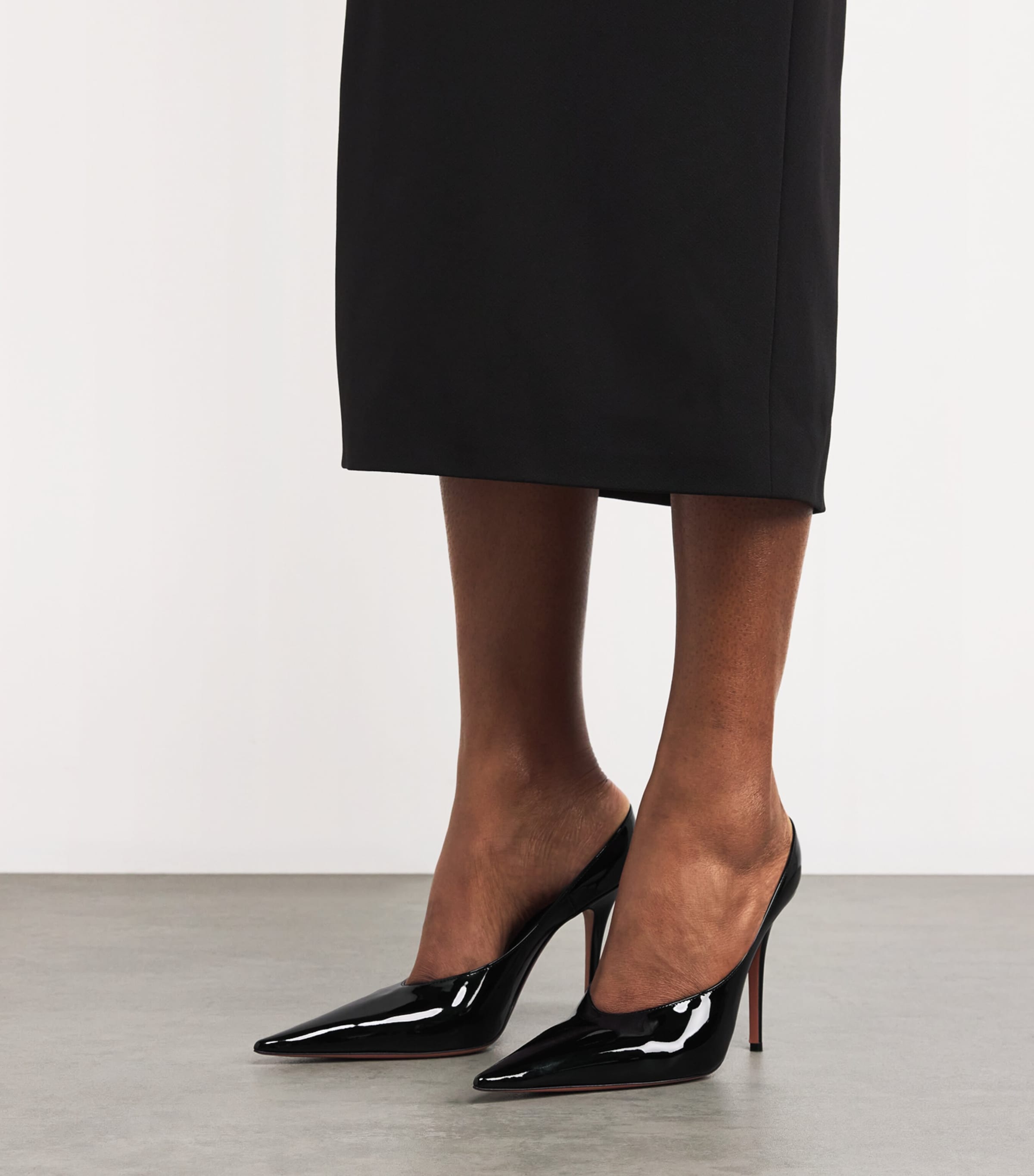 Amina Muaddi Patent Leather Anok Mules 105 | Harrods US