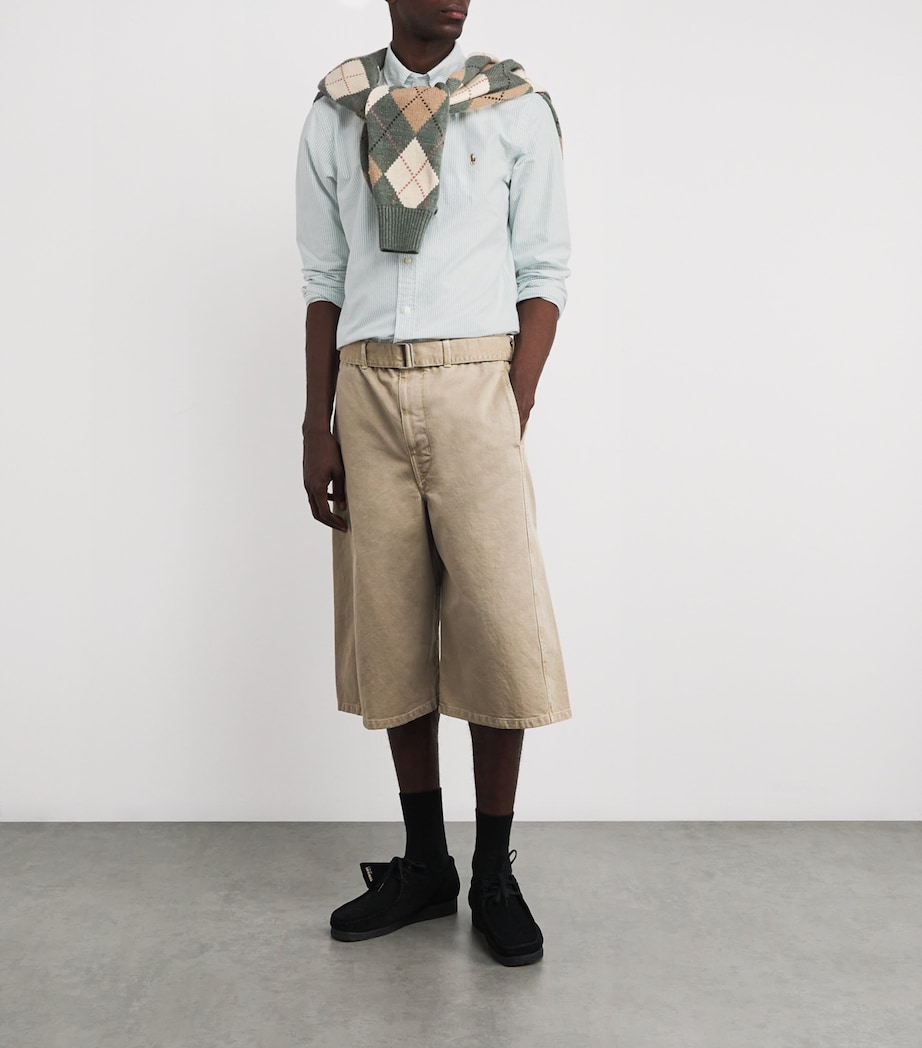 Cotton Oxford Shirt GREEN Image 2