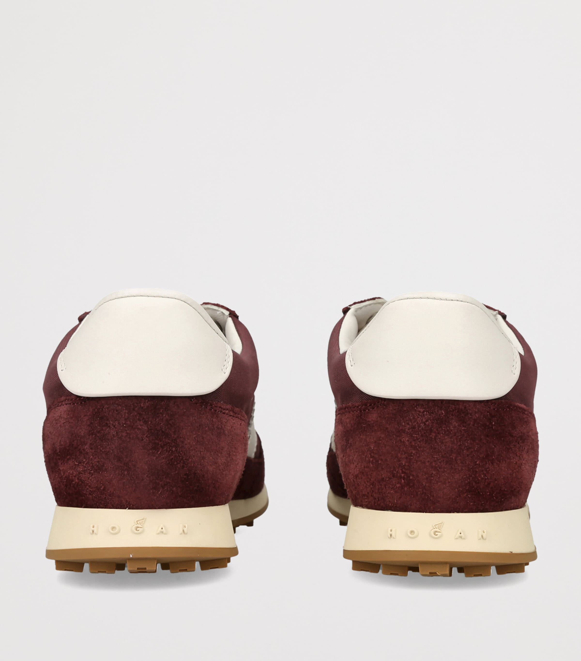 Hogan Suede-Mesh Athletic Sneakers Wine Image 4