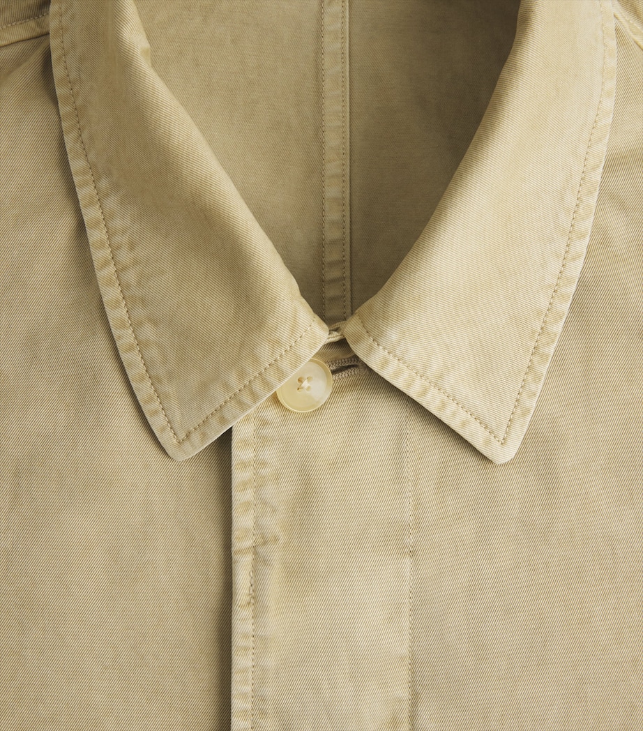 Auralee Mens Cotton Garment-Dyed Jacket Beige Image 6
