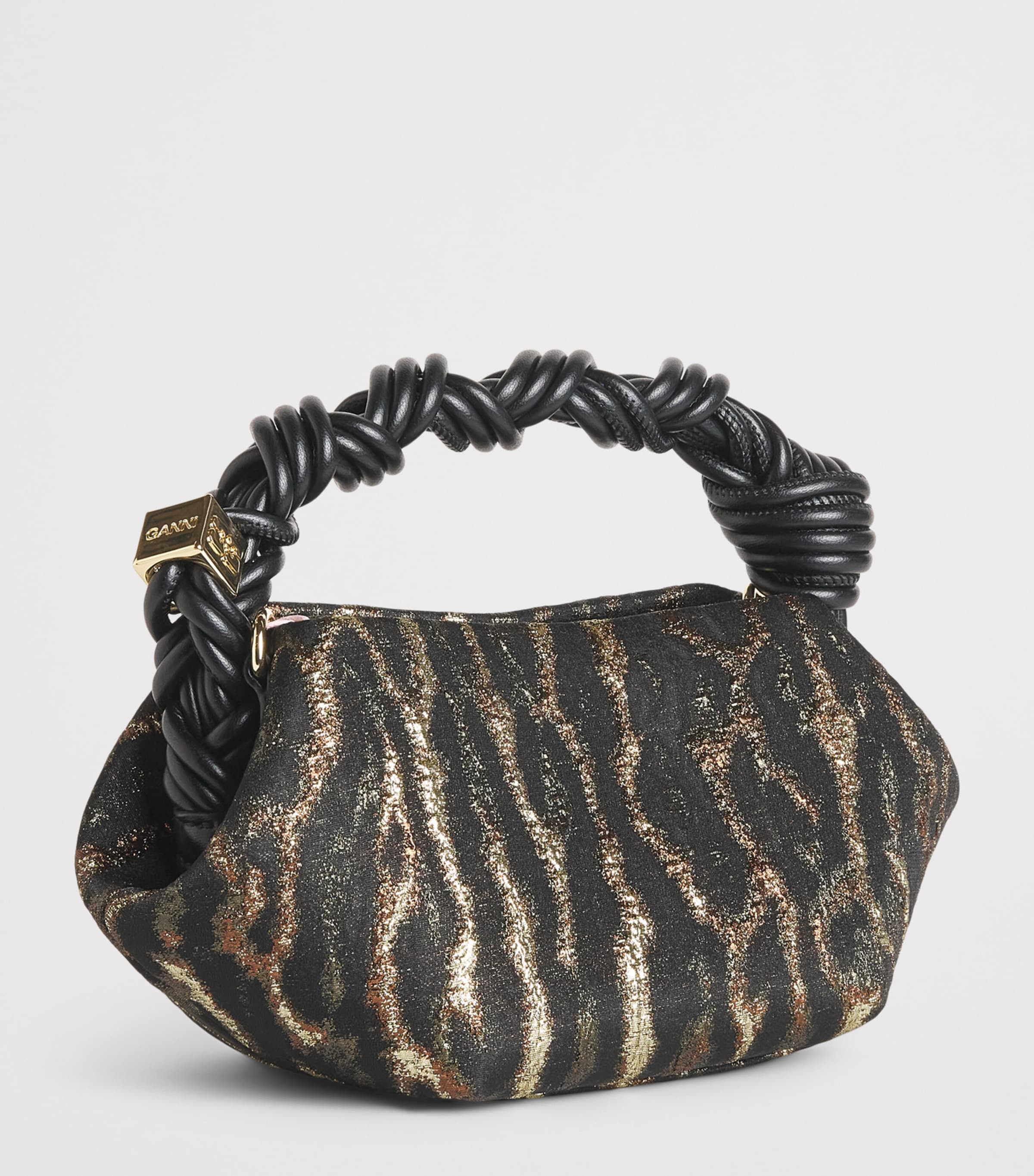 Mini Metallic Jacquard Bou Top-Handle Bag 01X ANTIQUE BRONZE Image 3