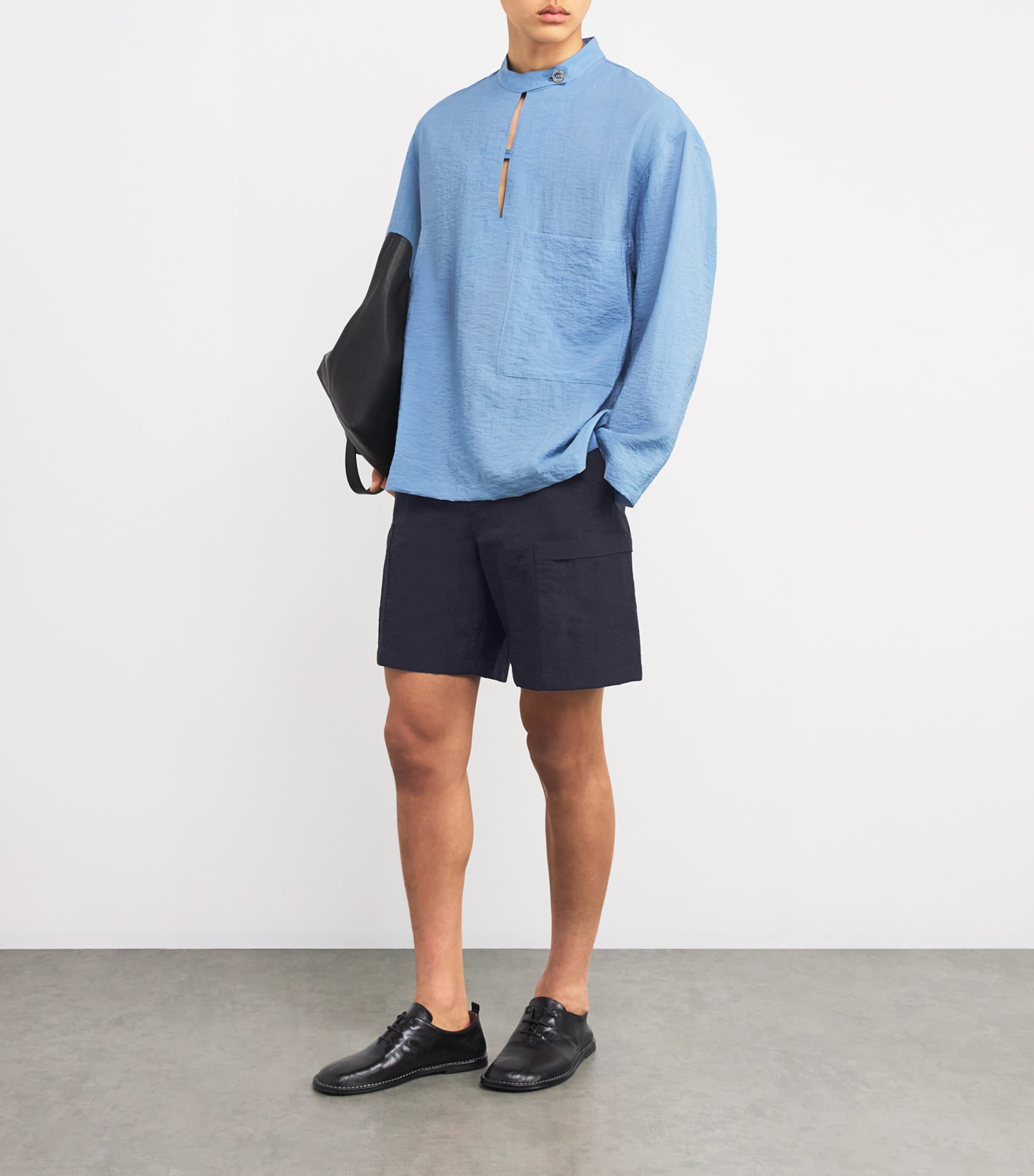 Le 17 Septembre Mens Tailored Shorts Navy Image 2
