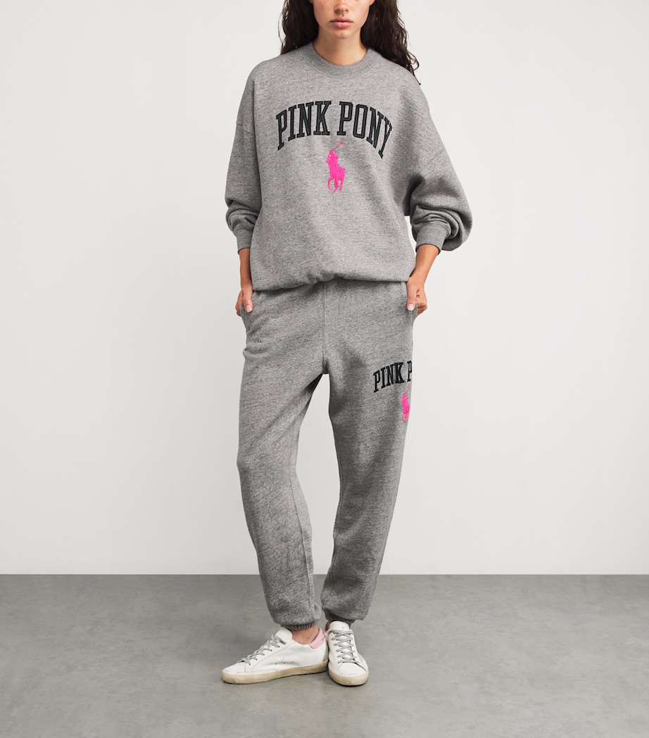 Cotton-Blend Pink Pony Sweatshirt DARK VINTAGE HEATHER Image 2