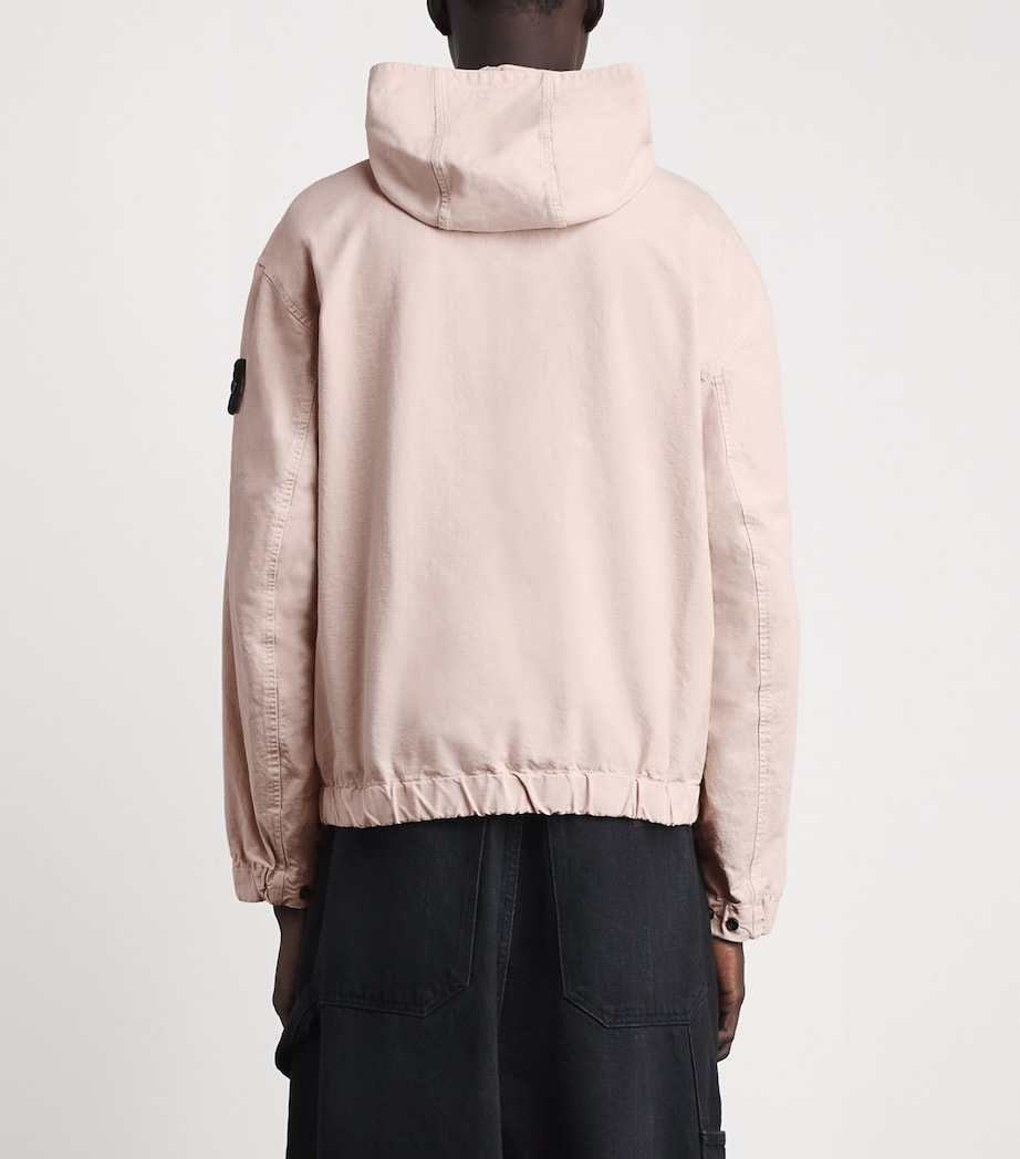 Stone Island Mens Organic Cotton Ripstop Hooded Overshirt Image 5