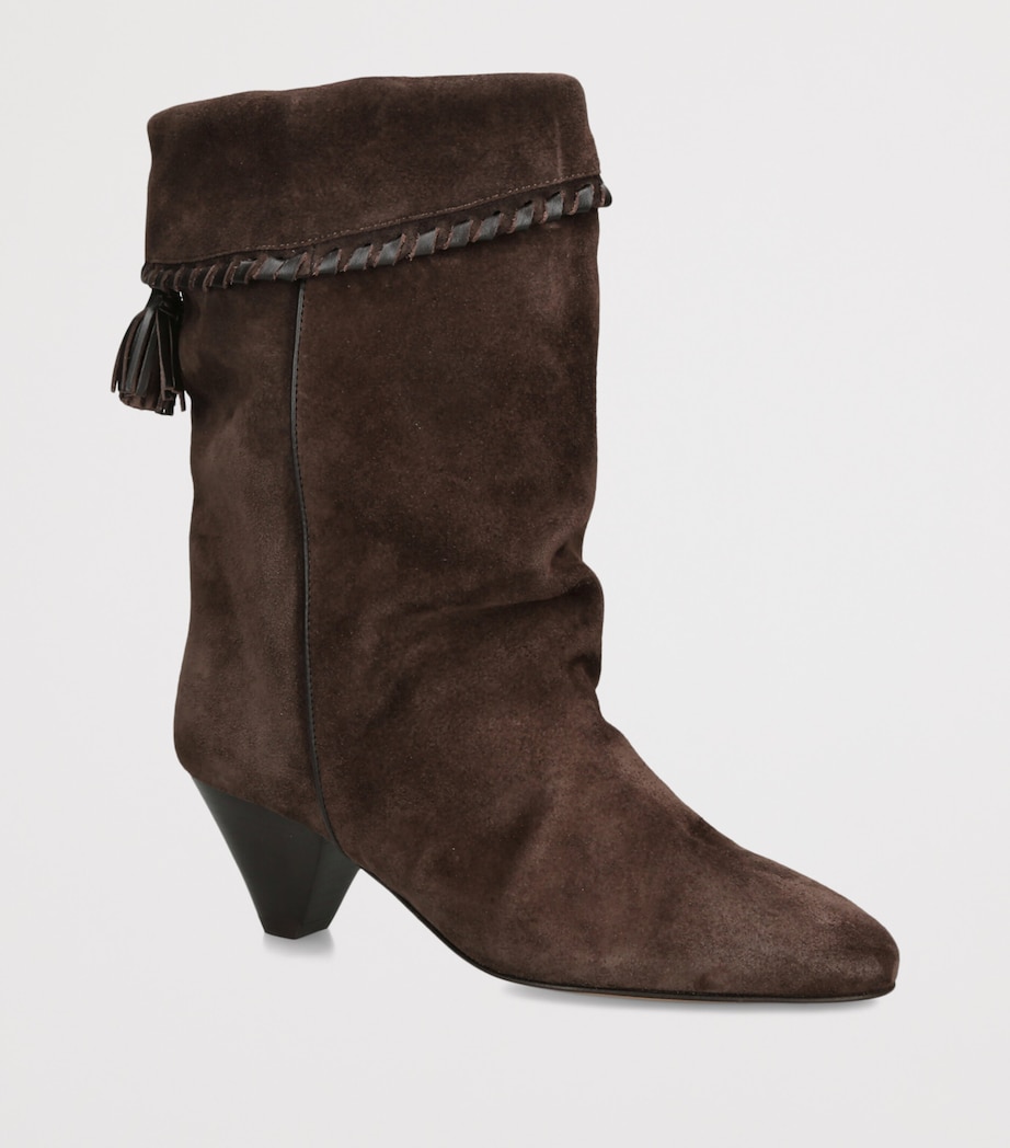 Isabel Marant Suede Dalby Heeled Boots 55 Brown Image 2