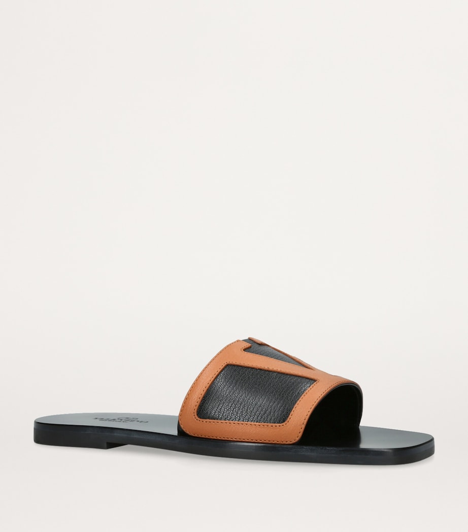 Leather Viva Superstar Slides BLK/BROWN Image 4