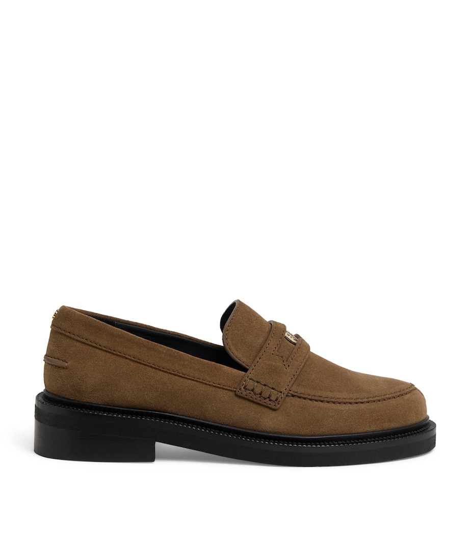 Suede Penny Loafers CAMEL Image 1